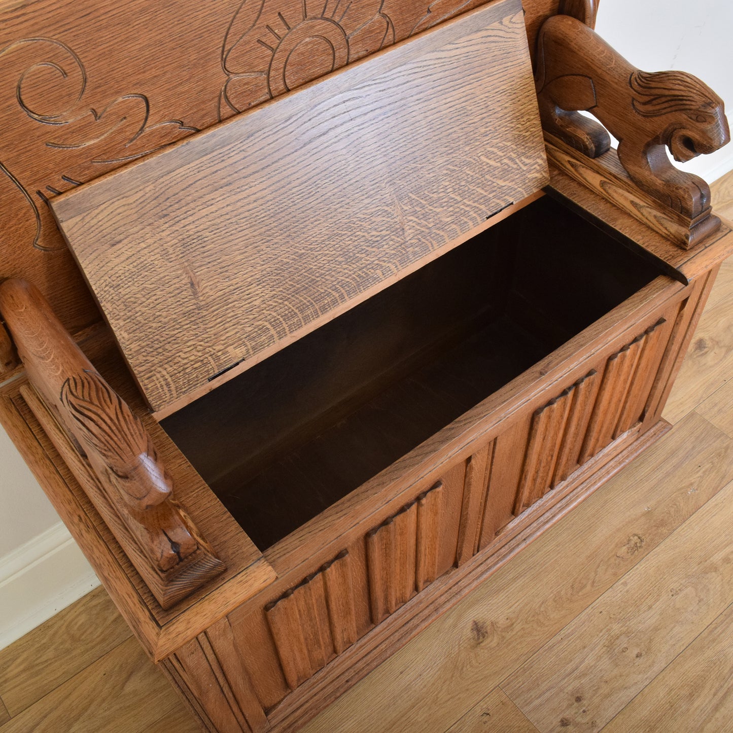 Restored Oak Monk's Bench