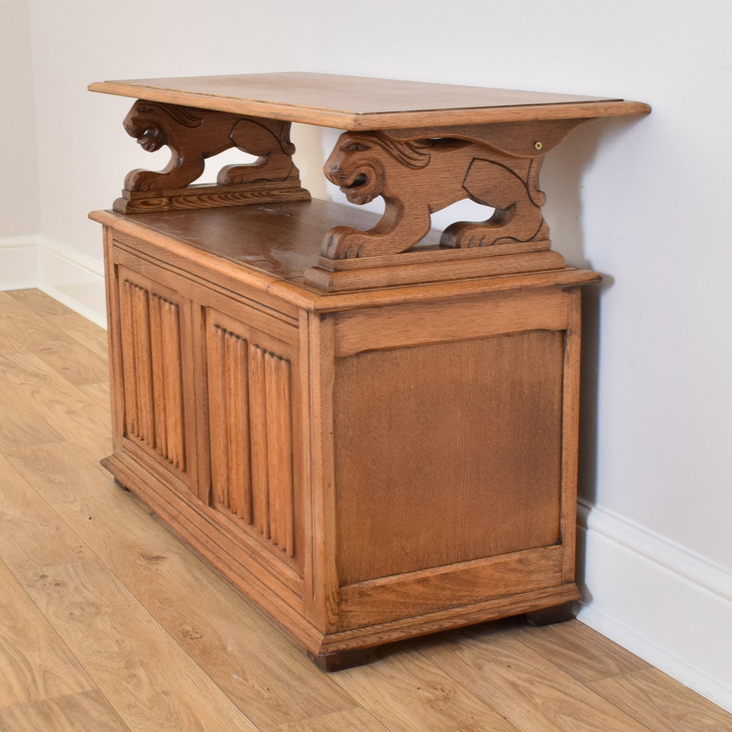 Restored Oak Monk's Bench
