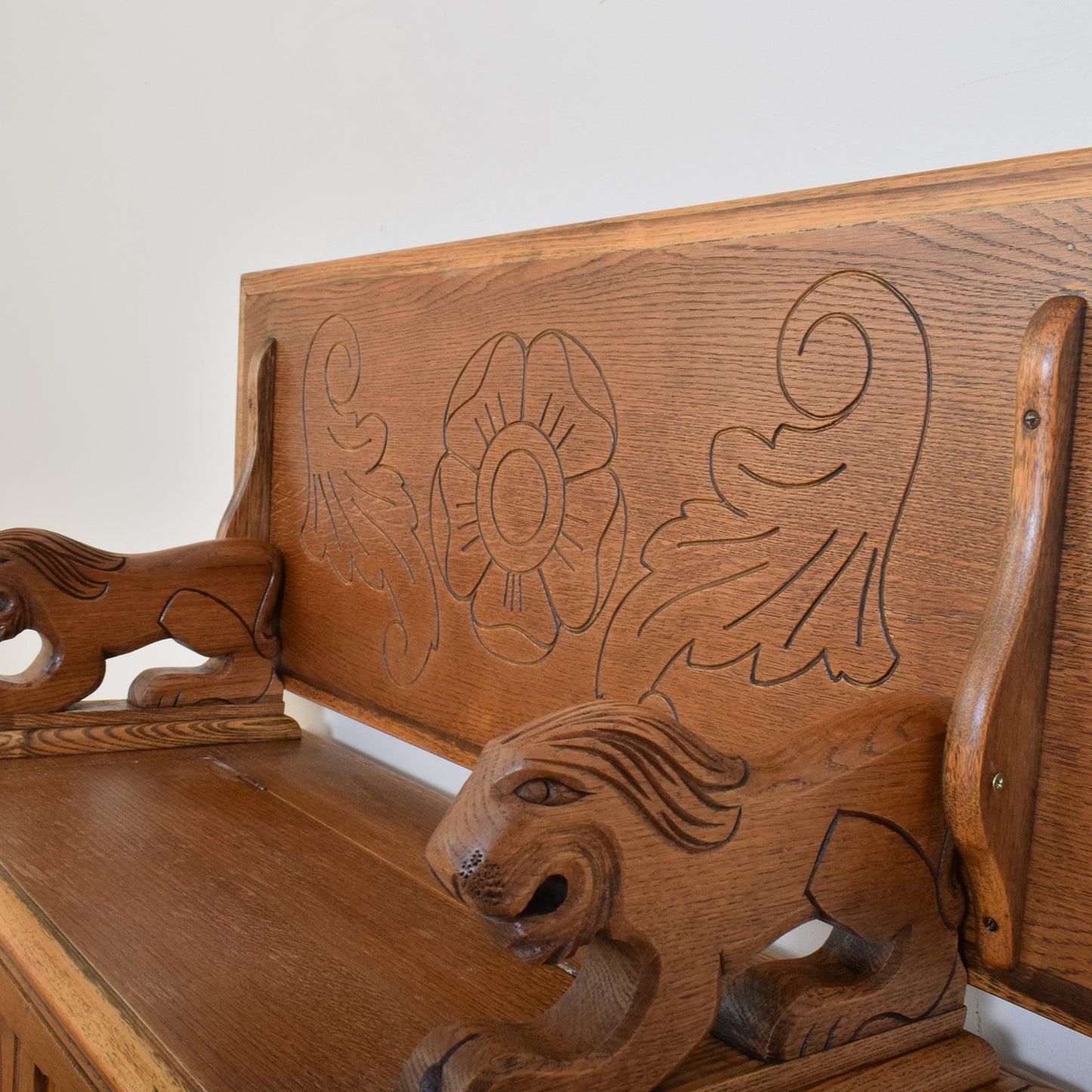 Restored Oak Monk's Bench