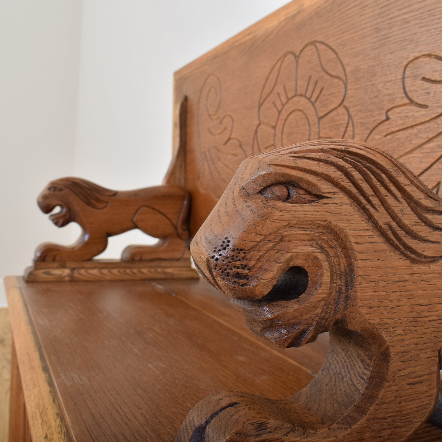 Restored Oak Monk's Bench