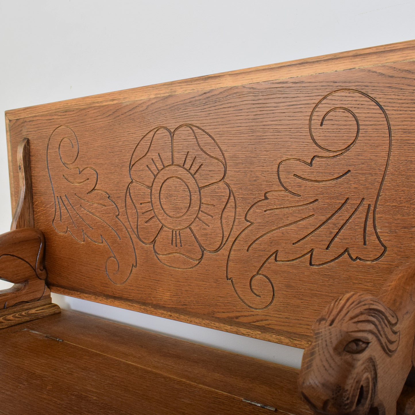 Restored Oak Monk's Bench