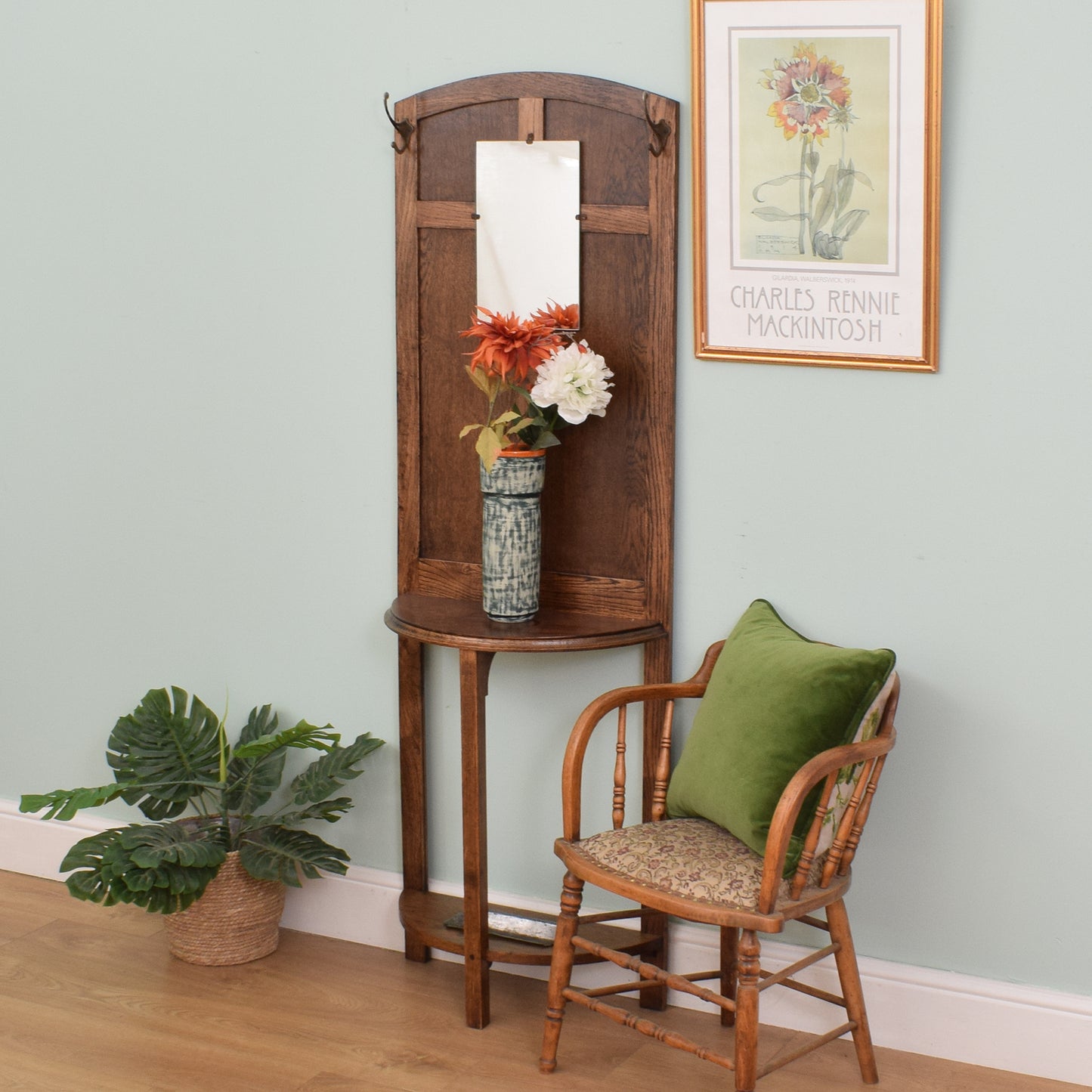Refurbished Oak Hallway Stand