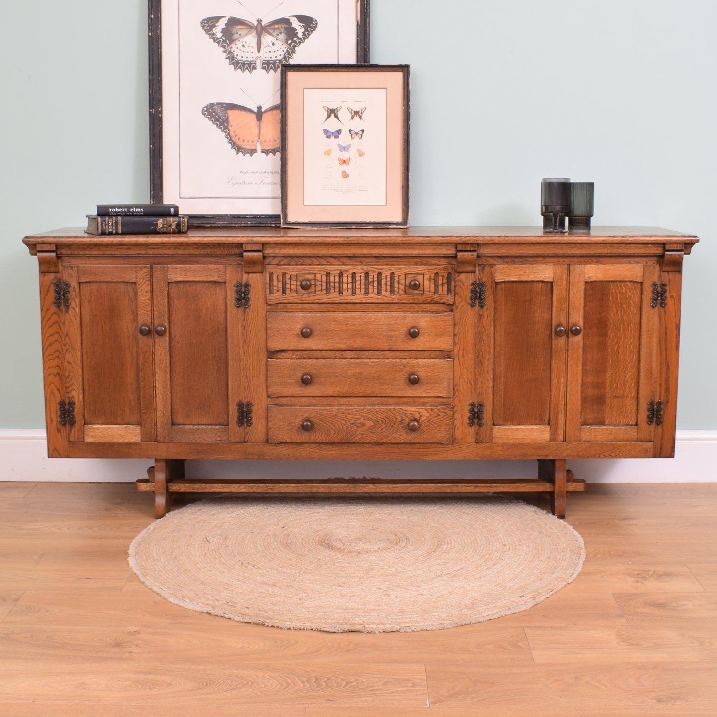 Large Restored Oak Sideboard