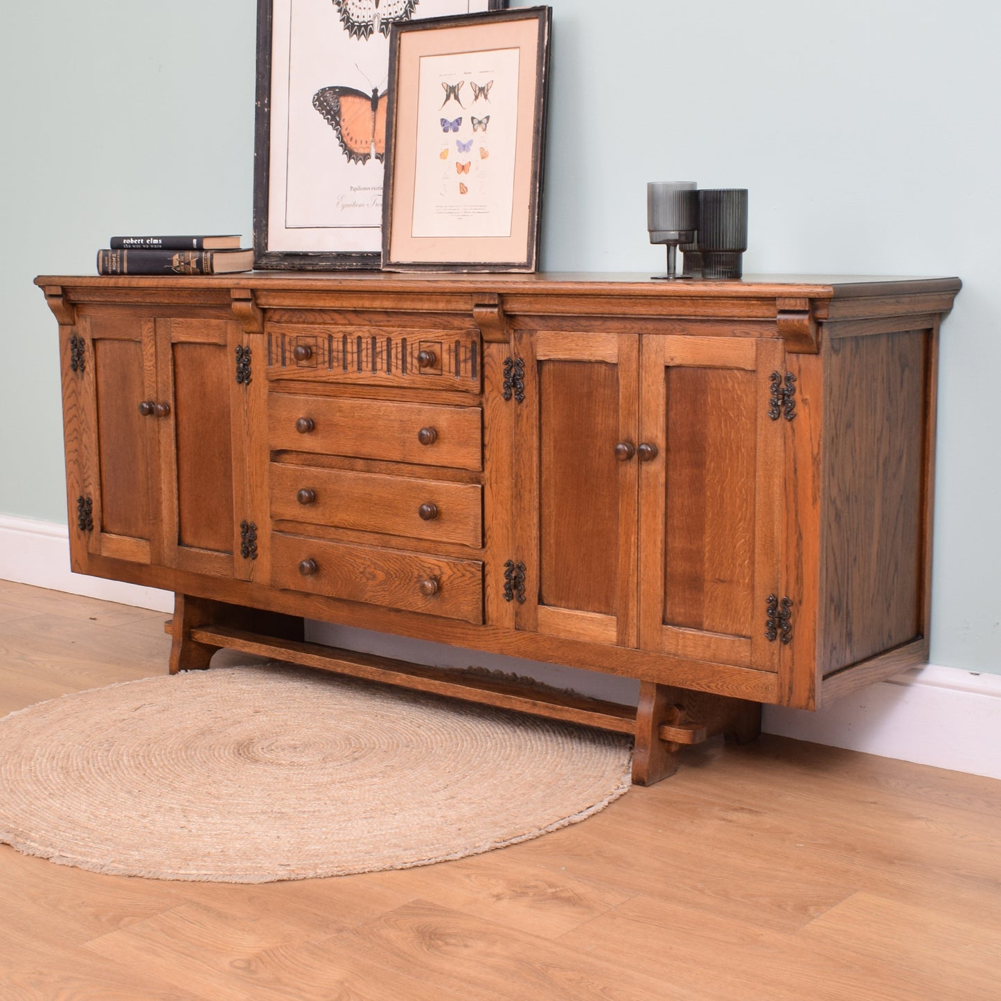 Large Restored Oak Sideboard