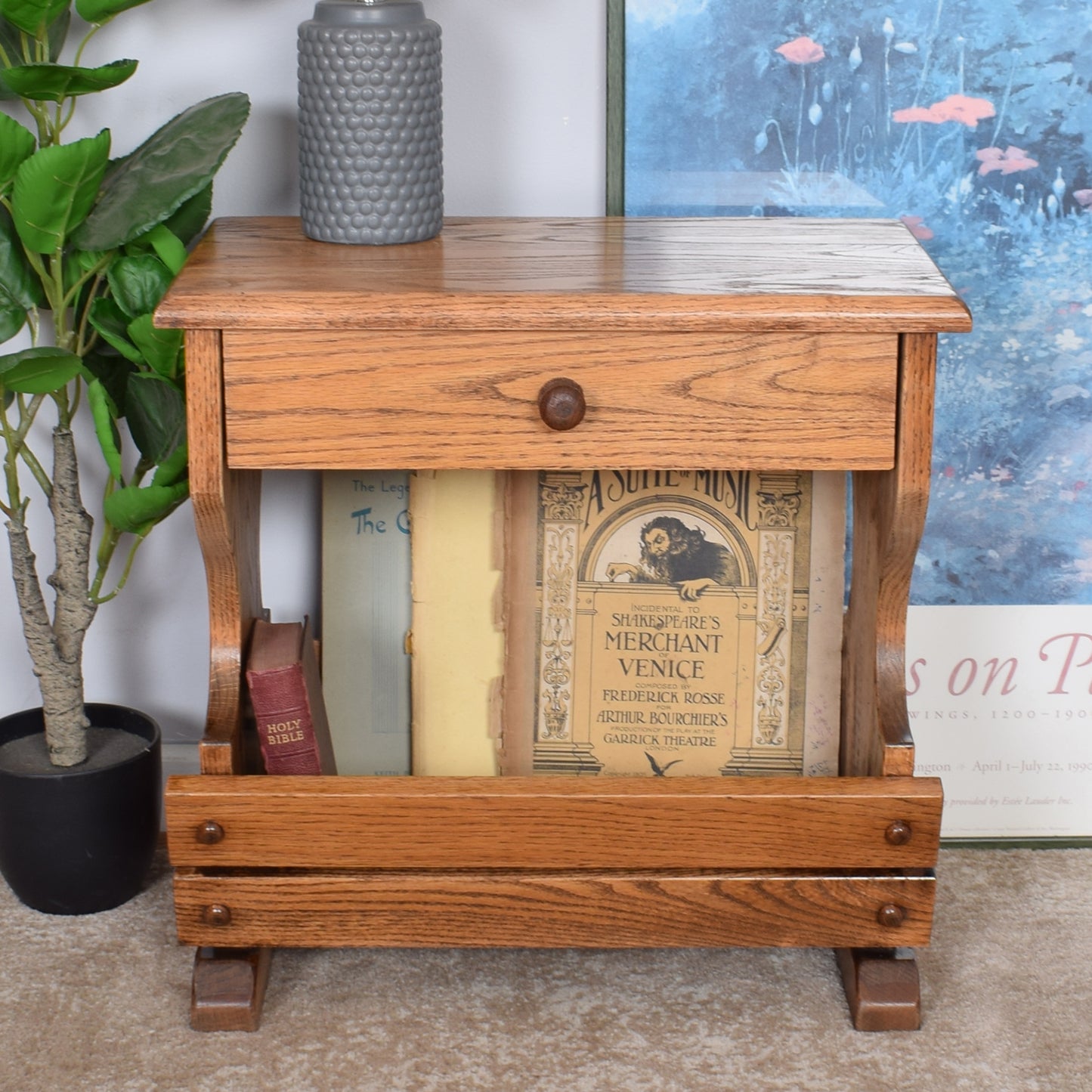 Oak Magazine Rack