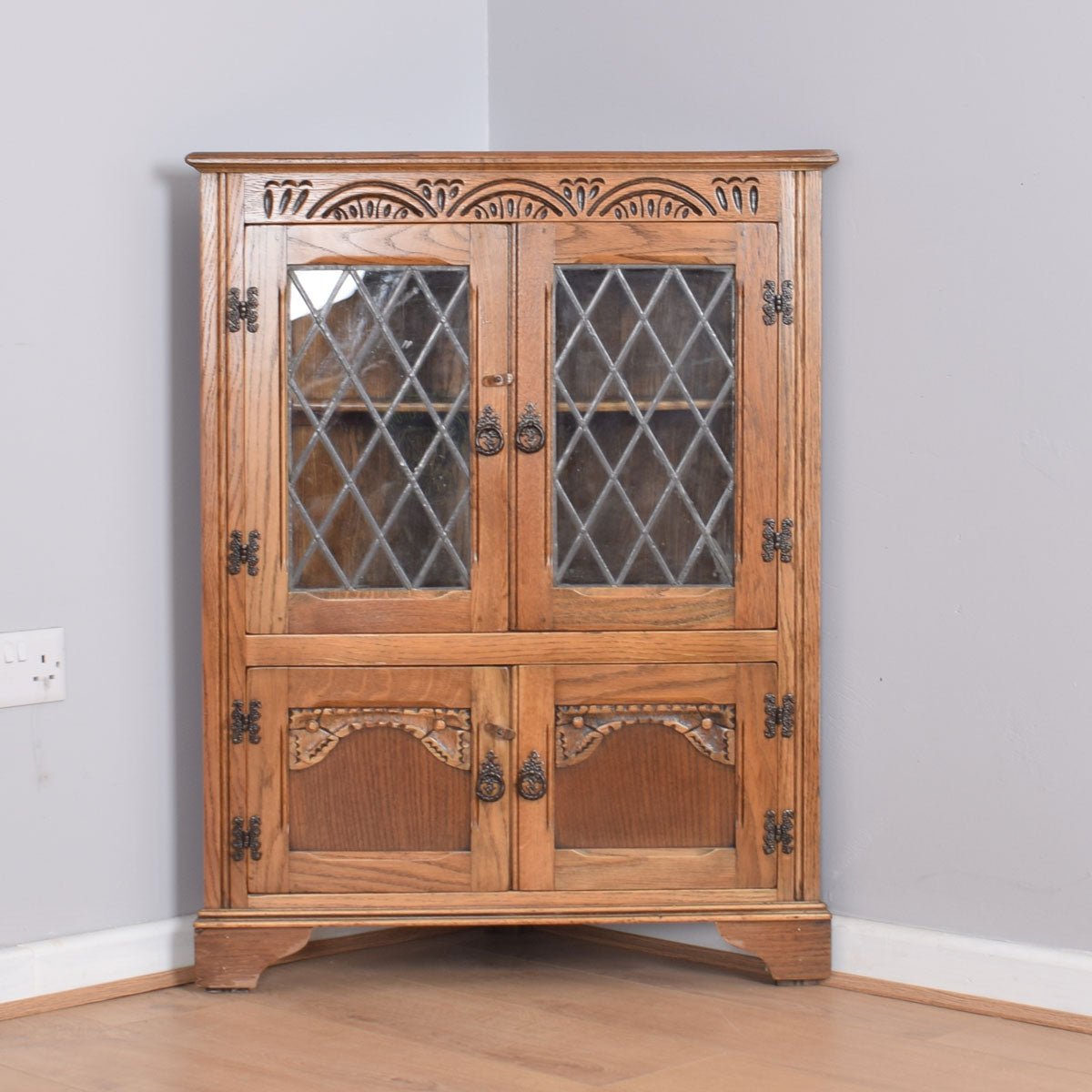 Restored Corner Glazed Cabinet