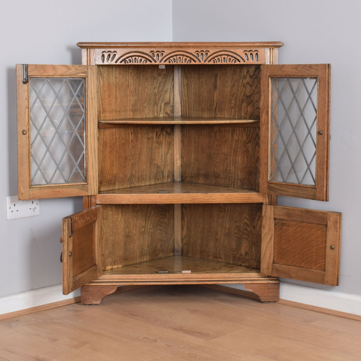 Restored Corner Glazed Cabinet