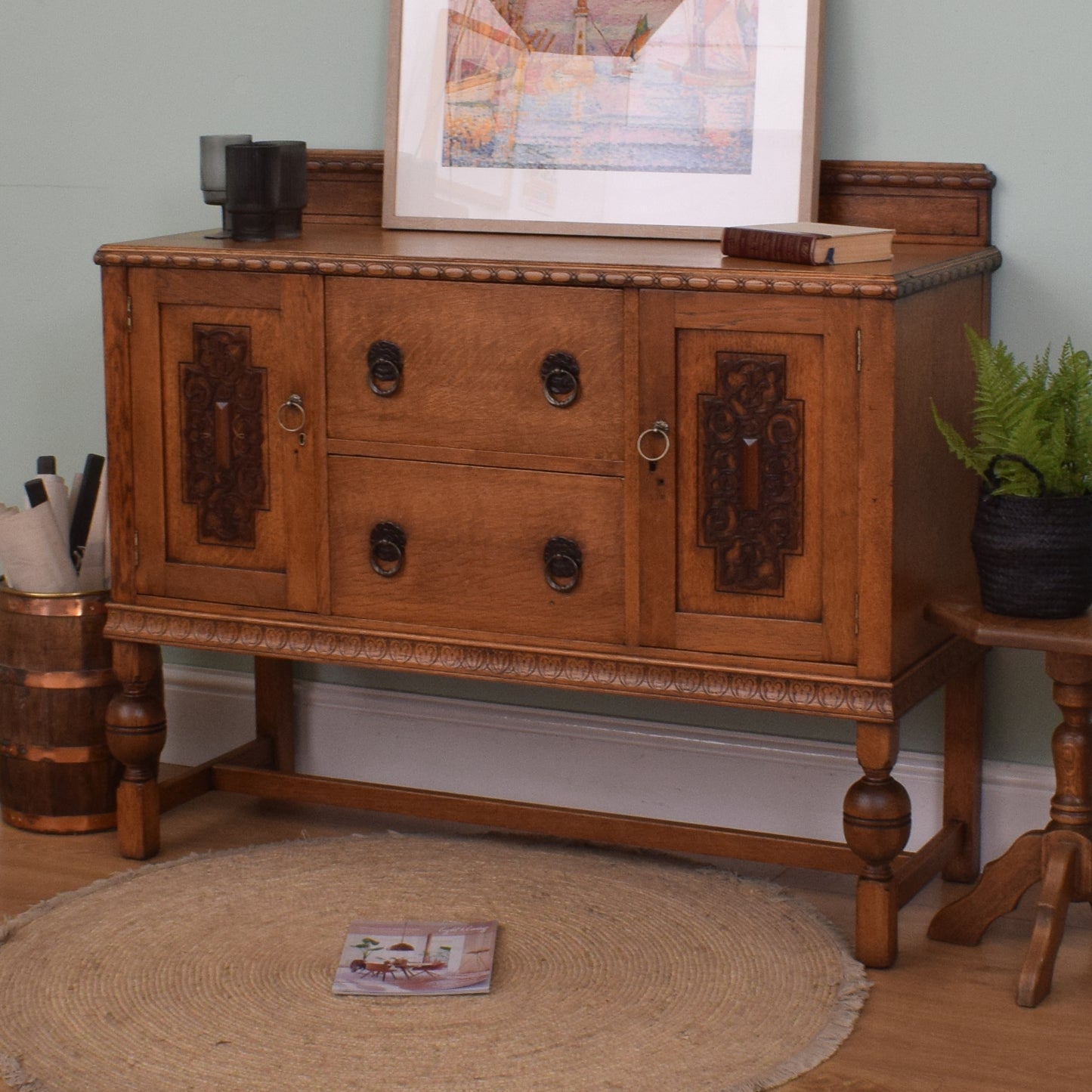 Vintage Oak Sideboard