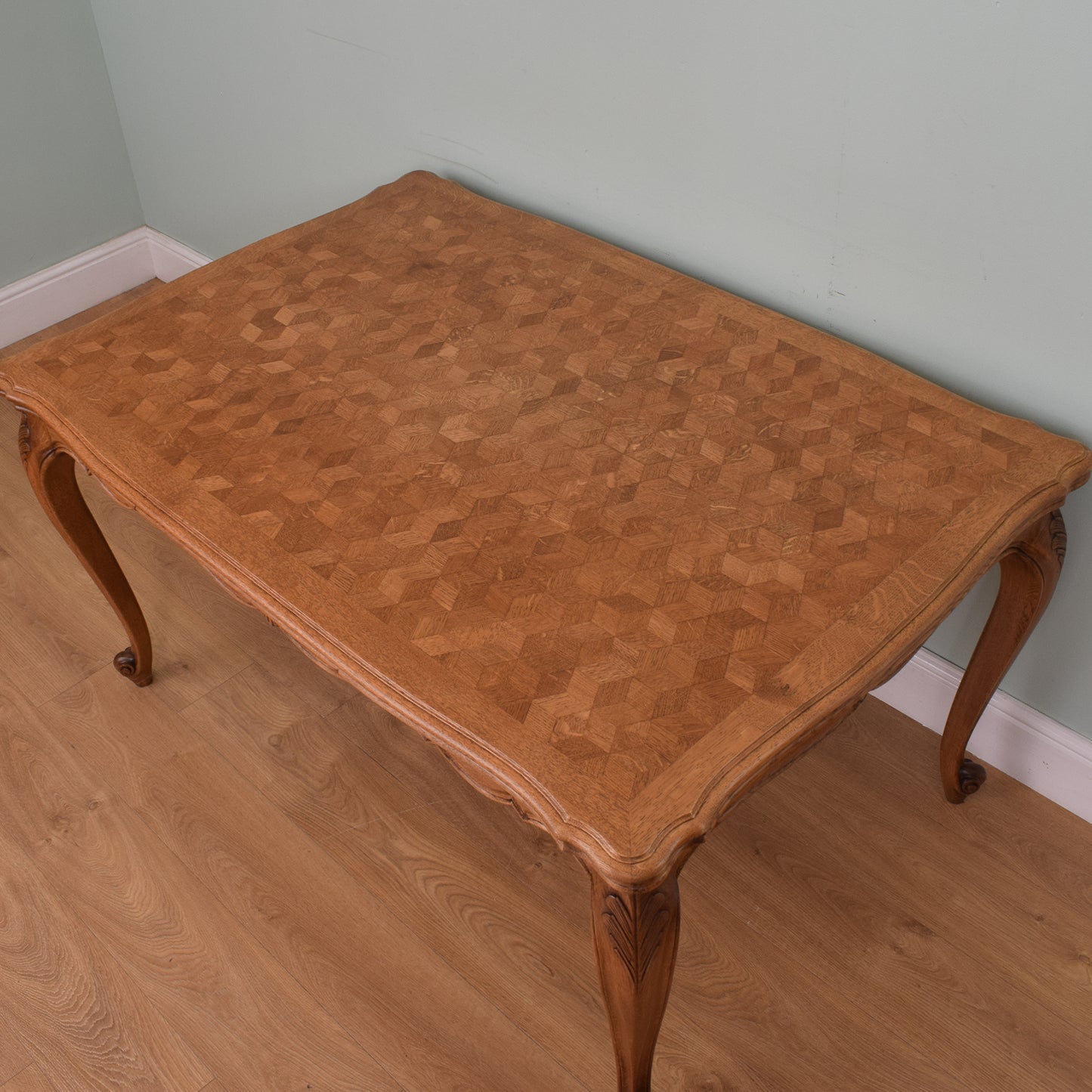 French Oak Table and Six Chairs