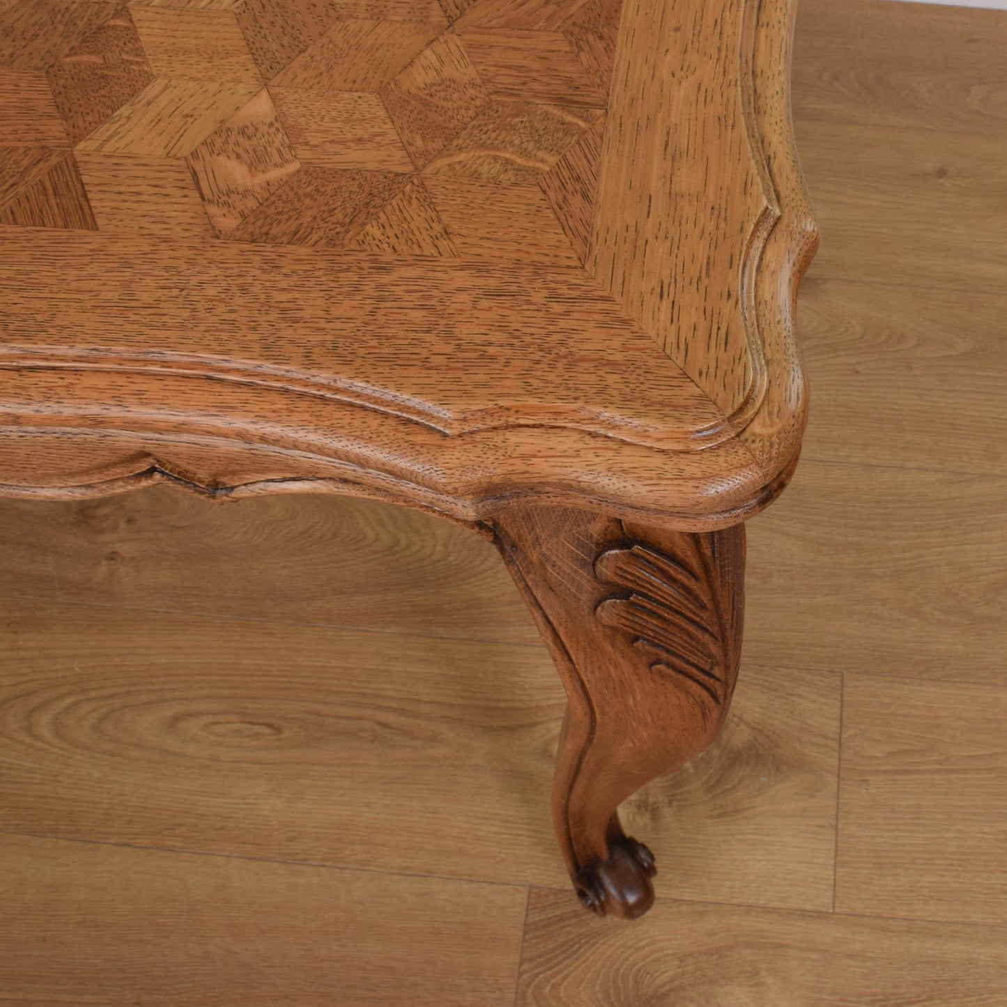 French Oak Table and Six Chairs