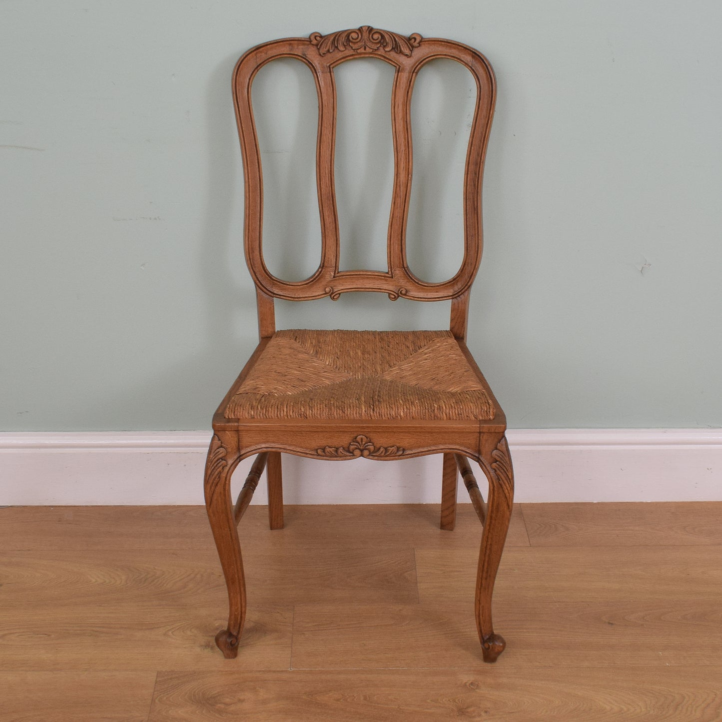 French Oak Table and Six Chairs