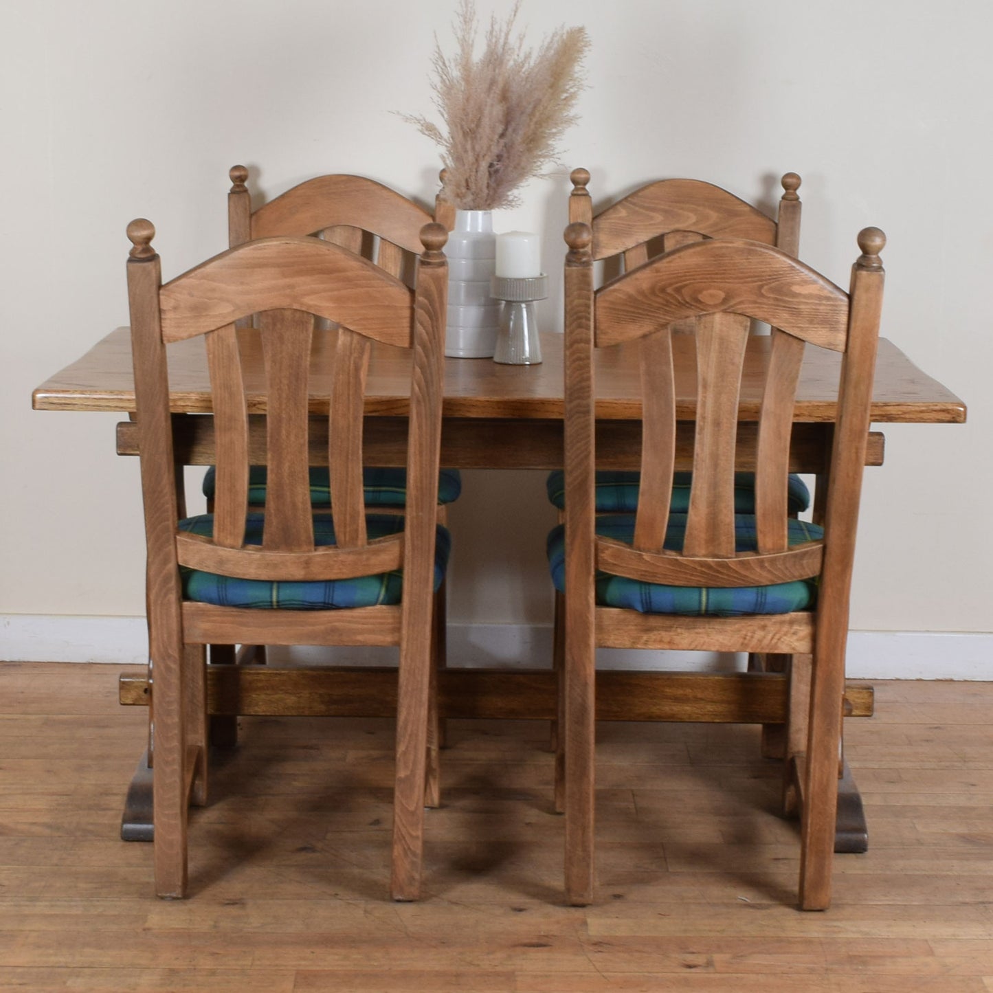 Classic Oak Table and Four Chairs