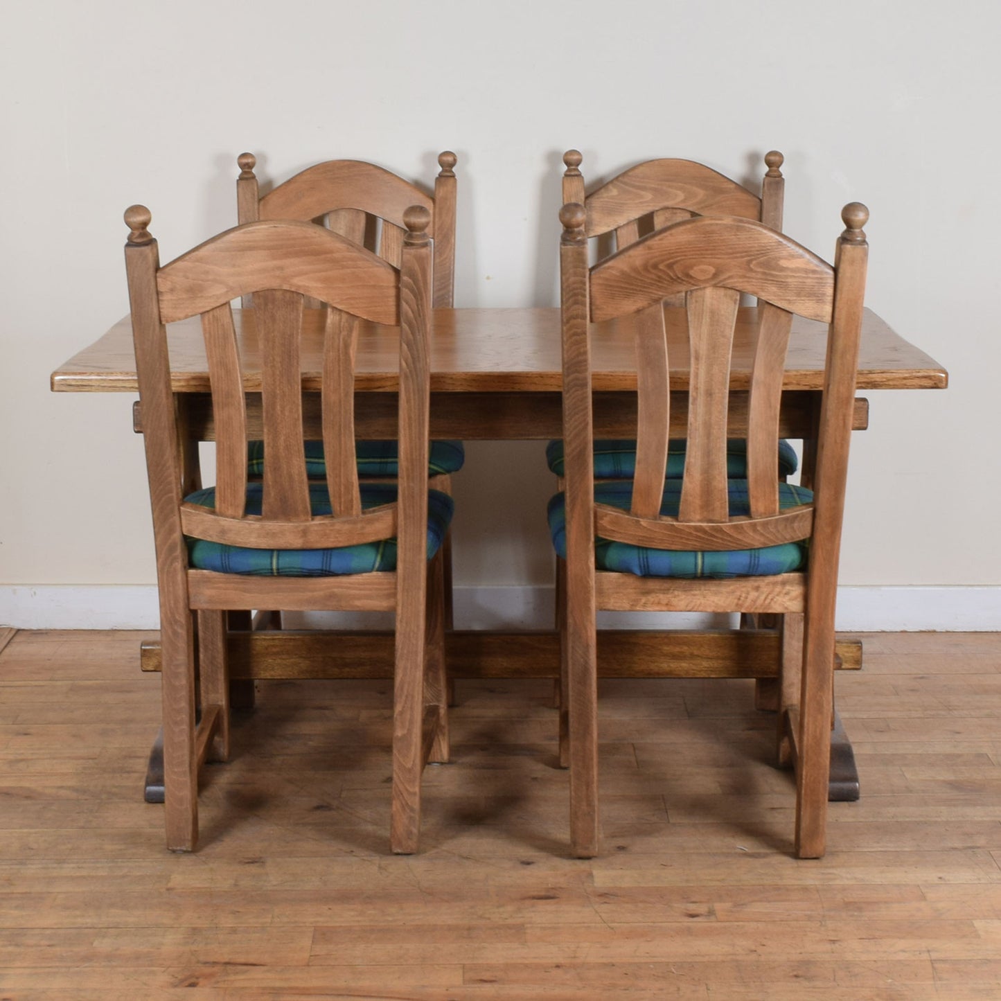 Classic Oak Table and Four Chairs