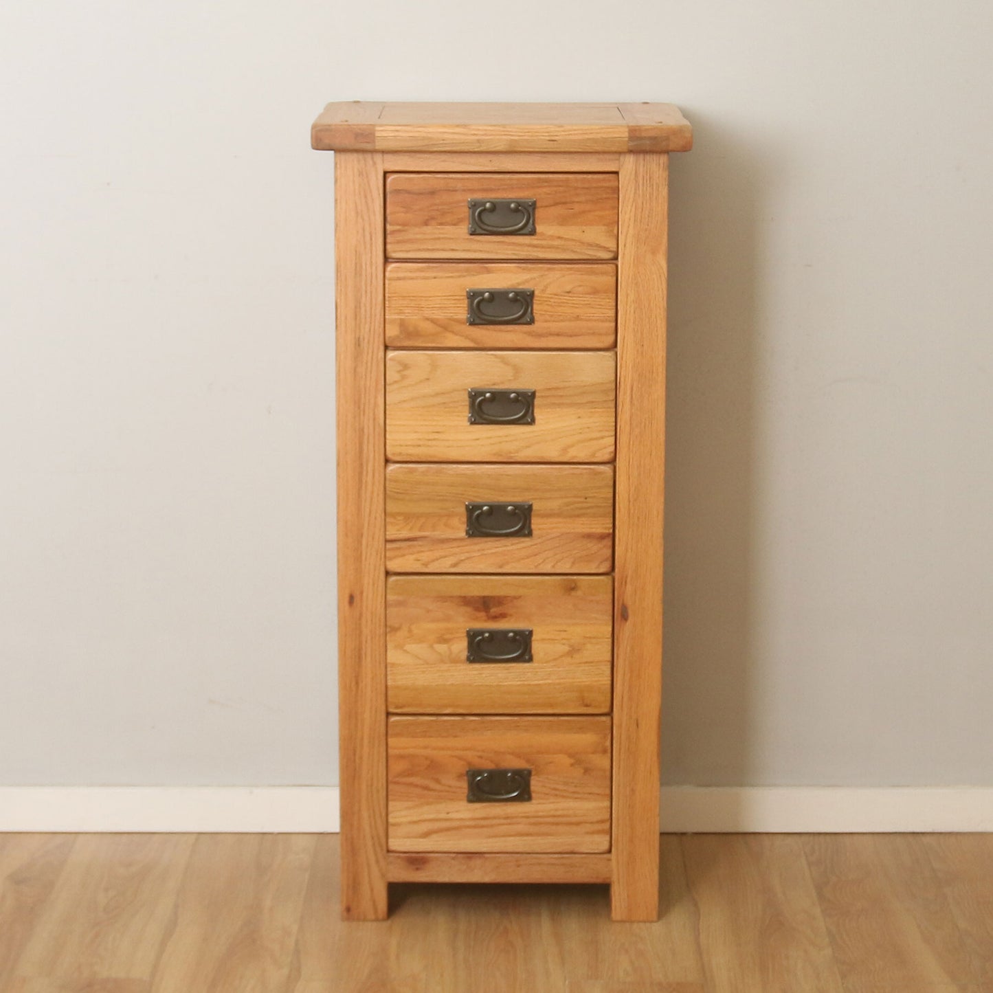Tall Oak Chest of Drawers