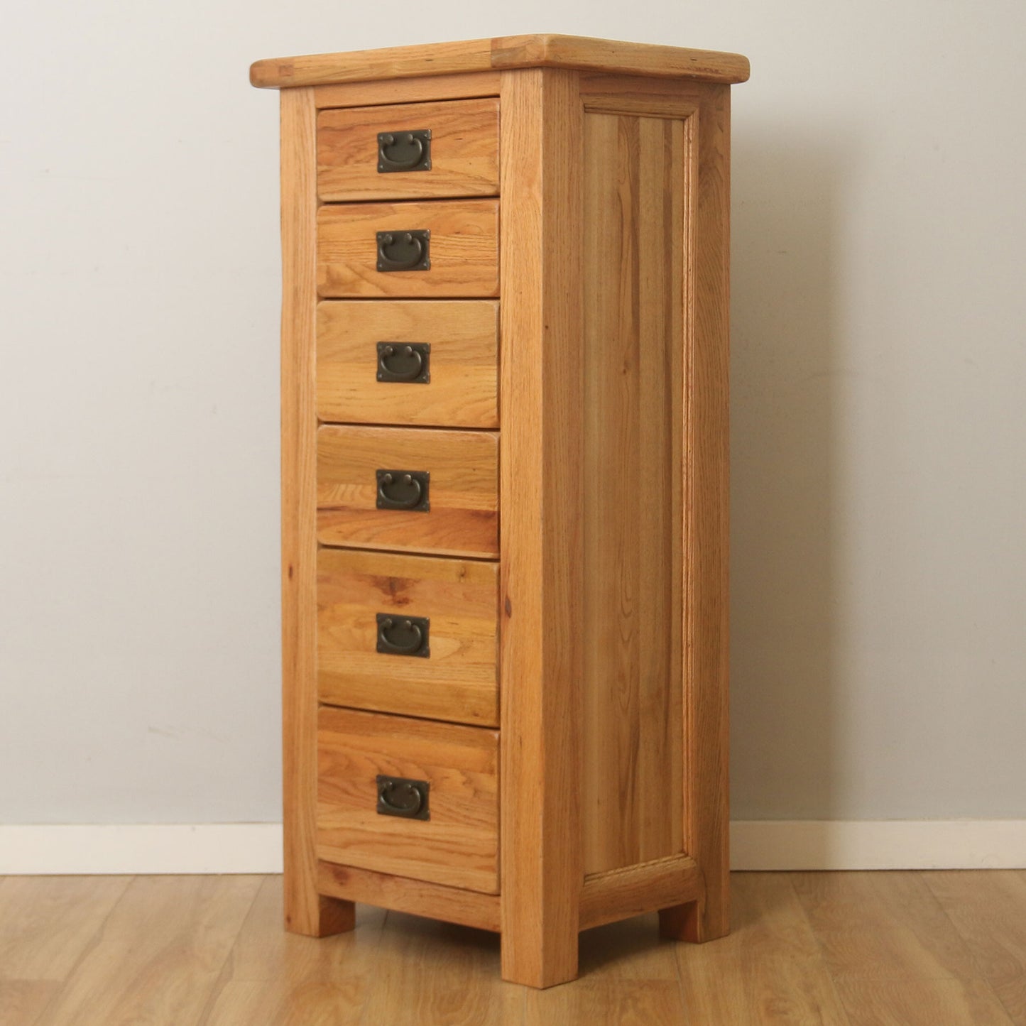 Tall Oak Chest of Drawers