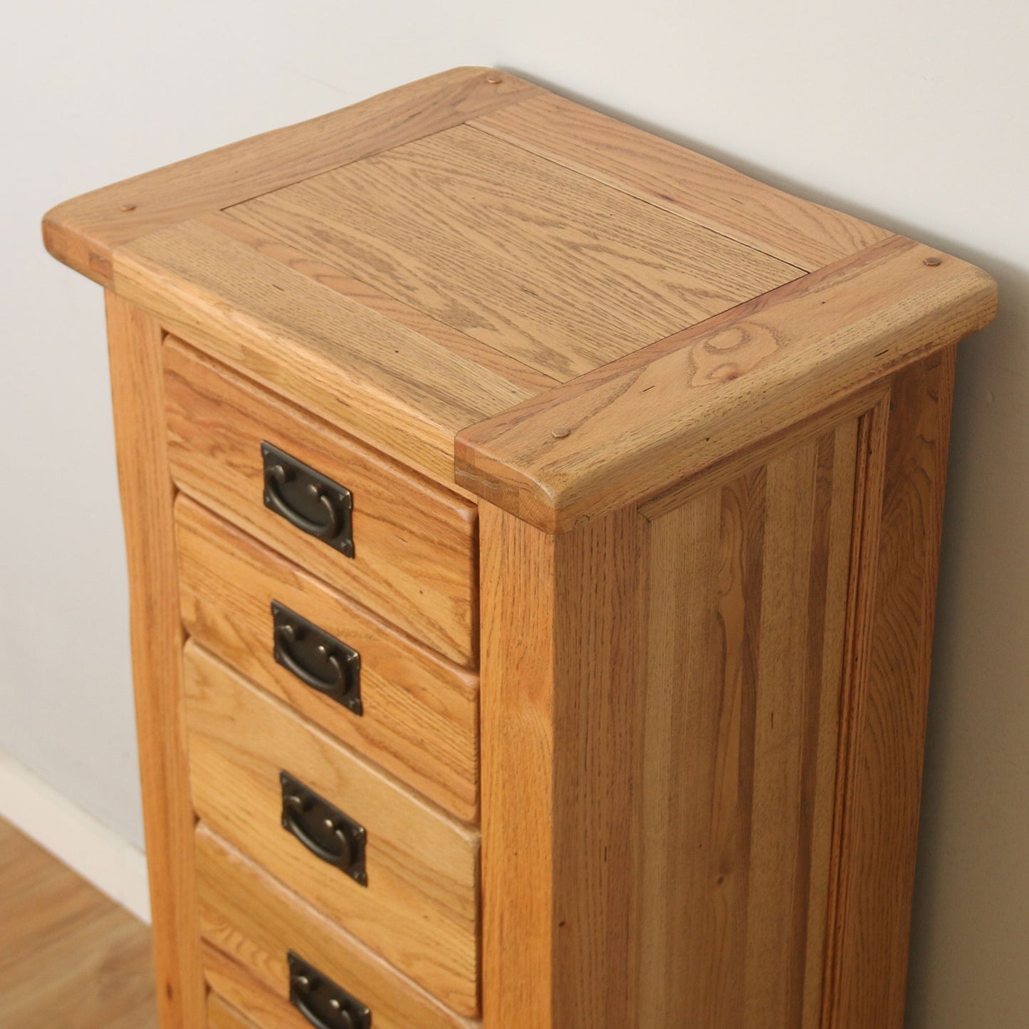 Tall Oak Chest of Drawers