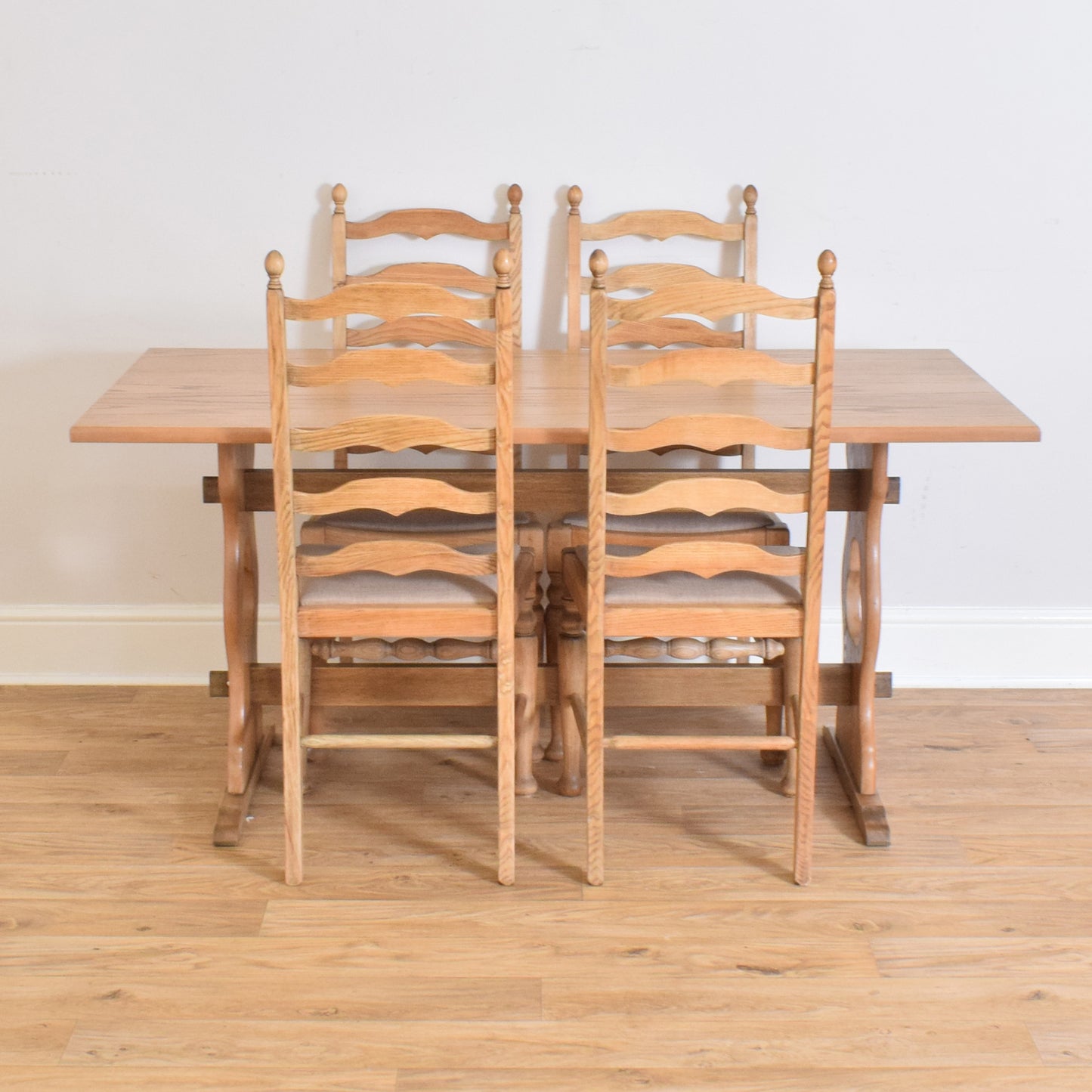 Oak Table And Four Chairs