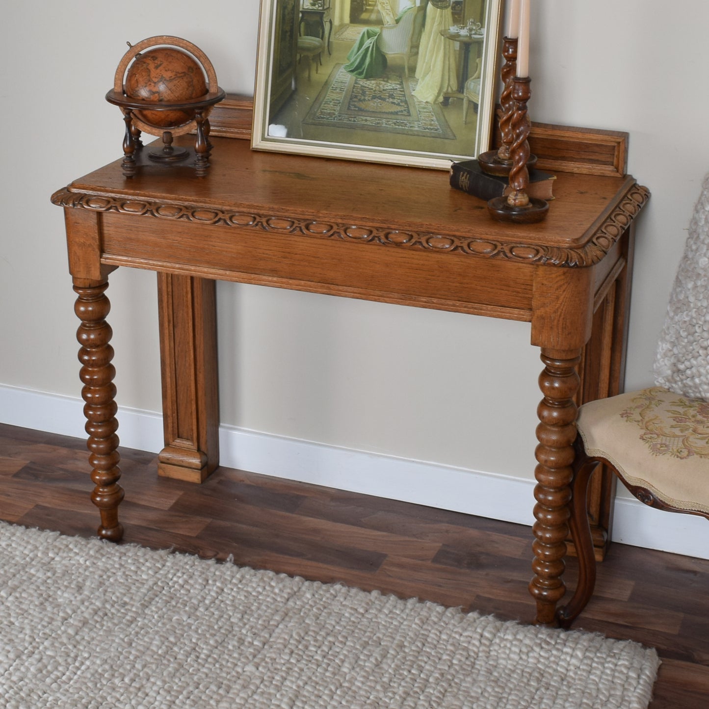 Carved Victorian Console Table