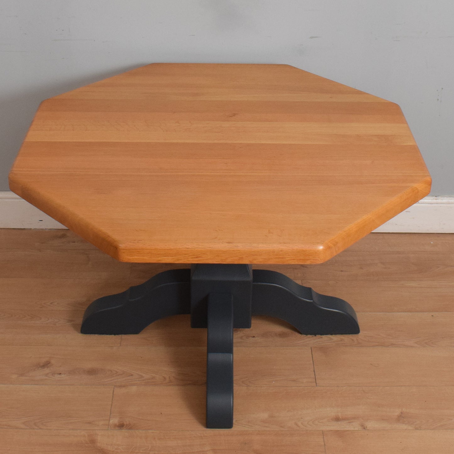 Painted Oak Table and Four Chairs