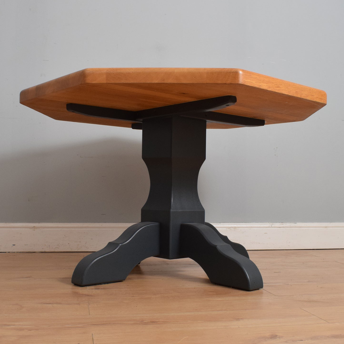 Painted Oak Table and Four Chairs