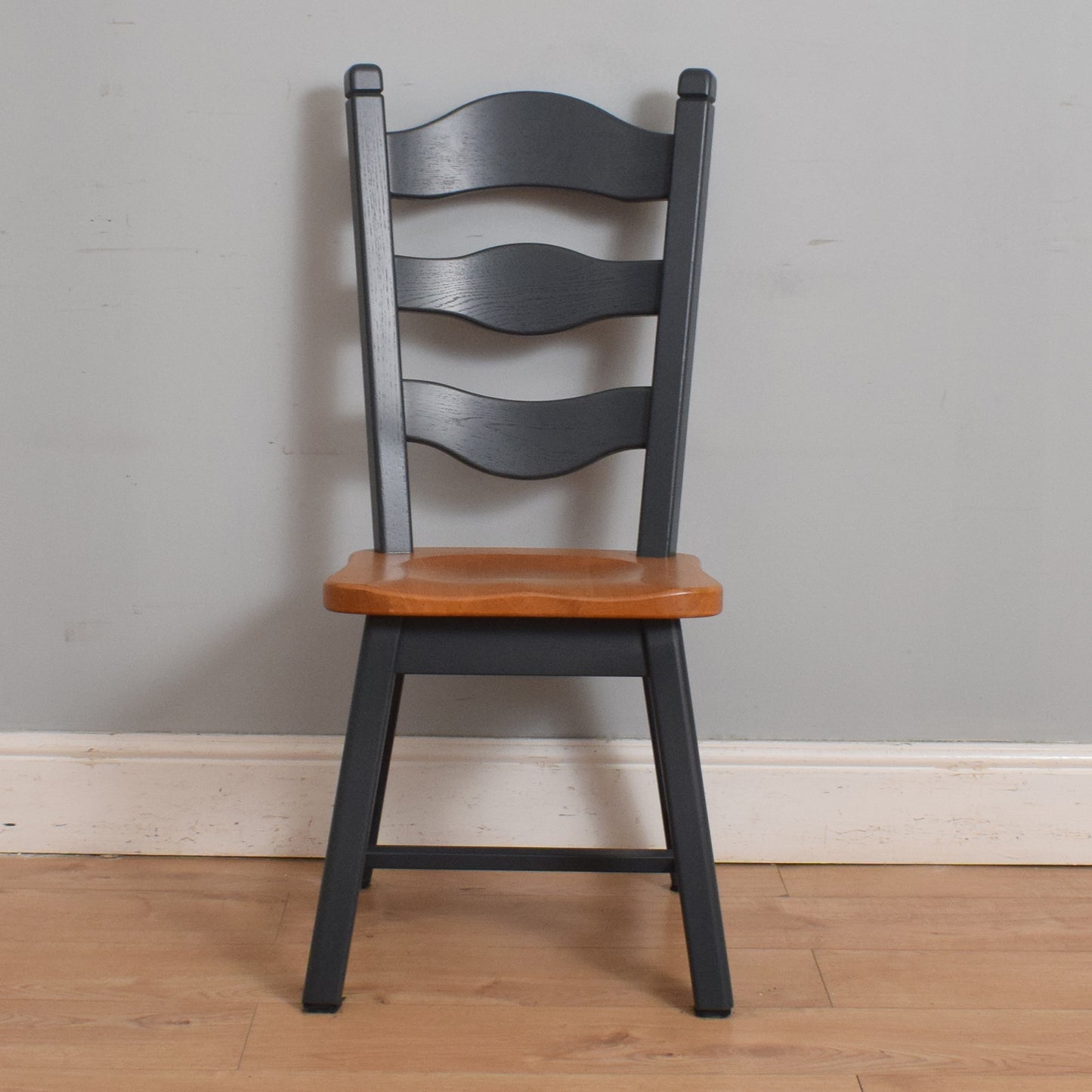 Painted Oak Table and Four Chairs