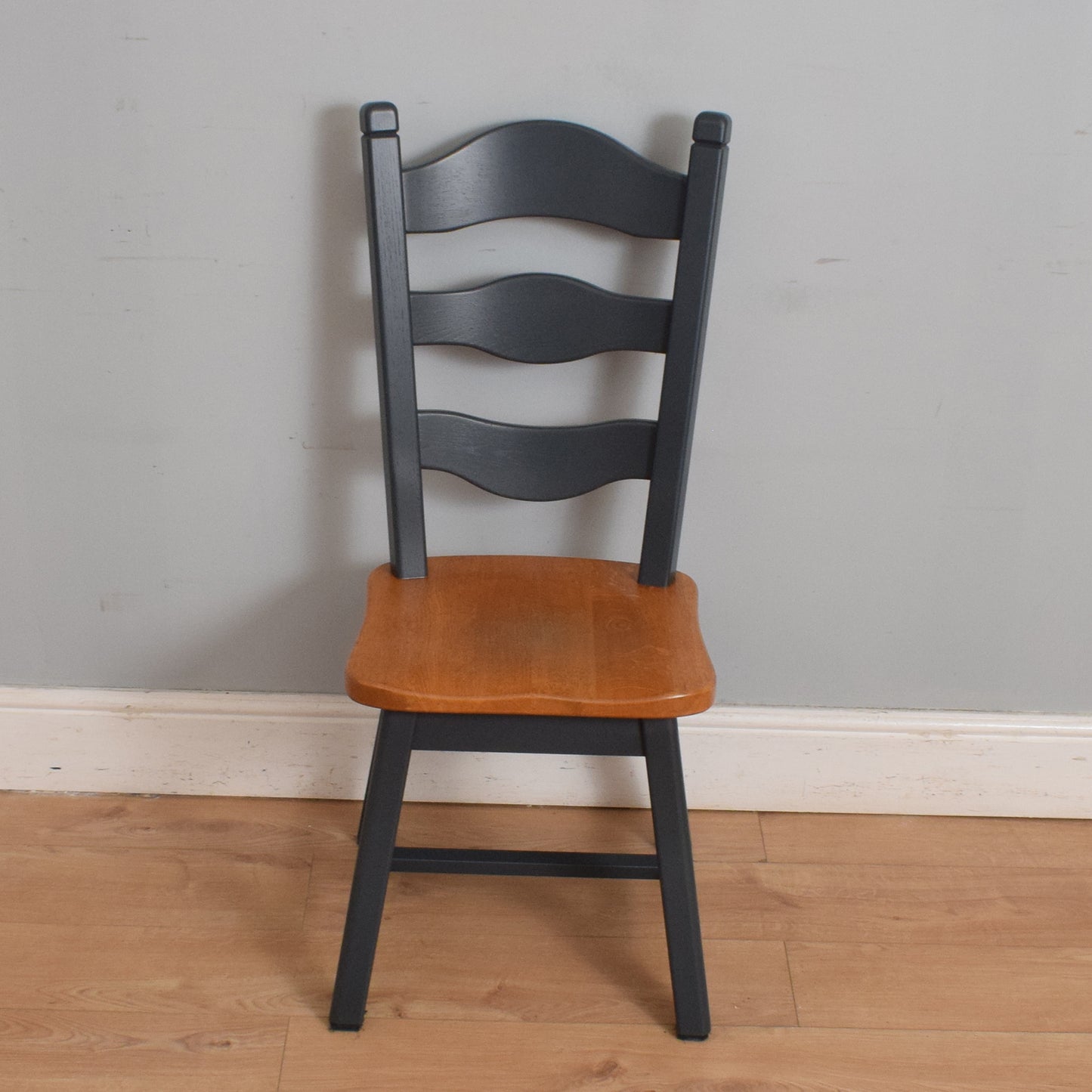 Painted Oak Table and Four Chairs