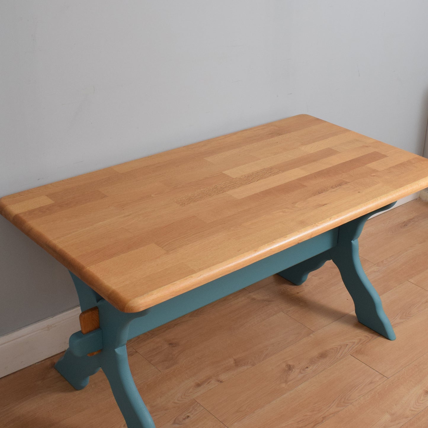 Painted Oak Table and Four Chairs