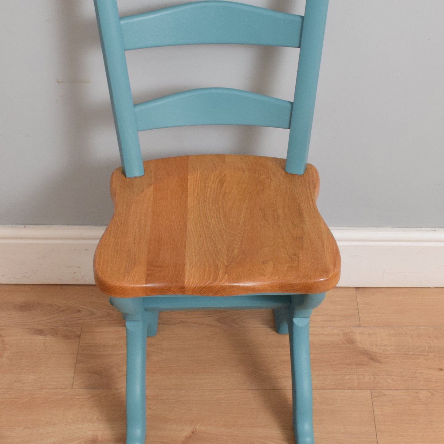 Painted Oak Table and Four Chairs