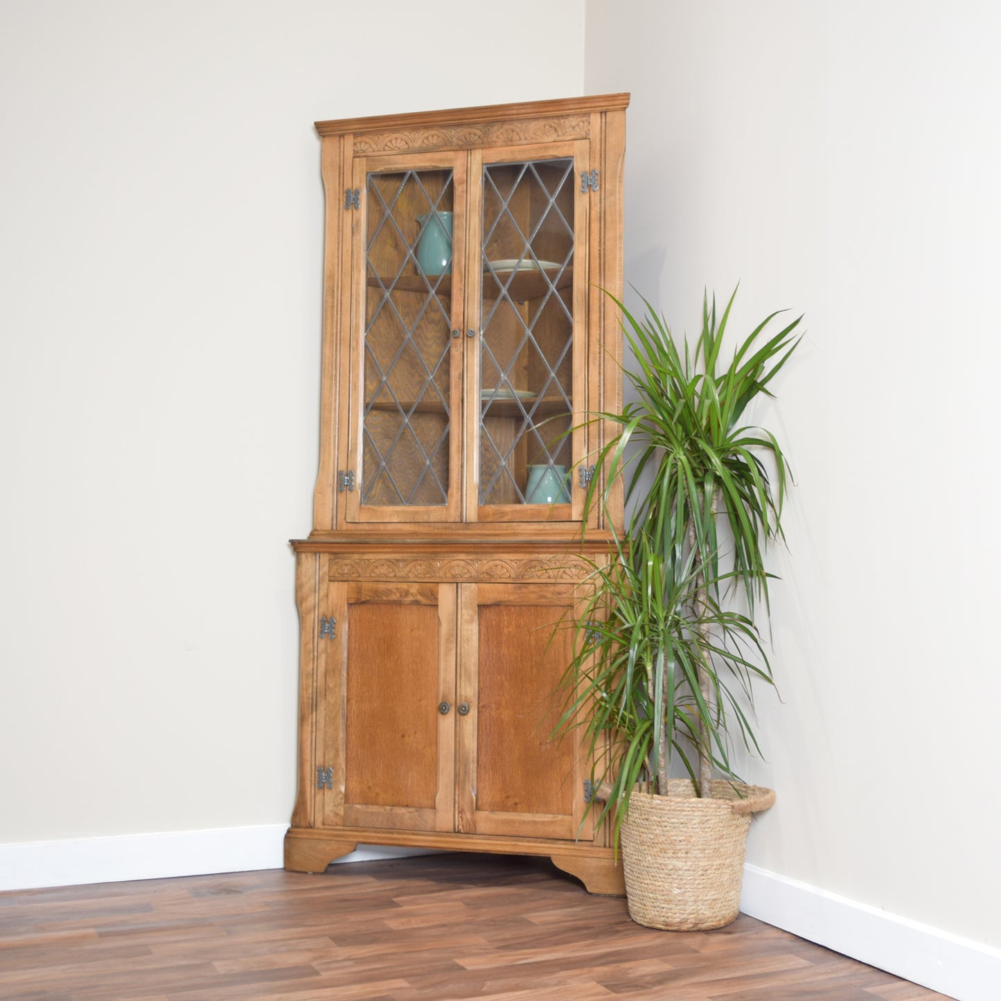 Restored Oak Corner Unit