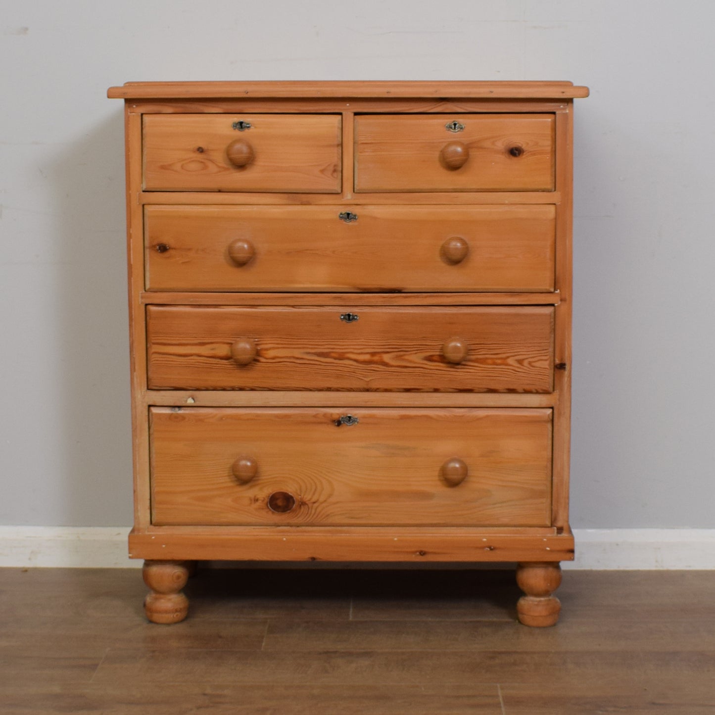 Antique Victorian Pine Chest Of Drawers