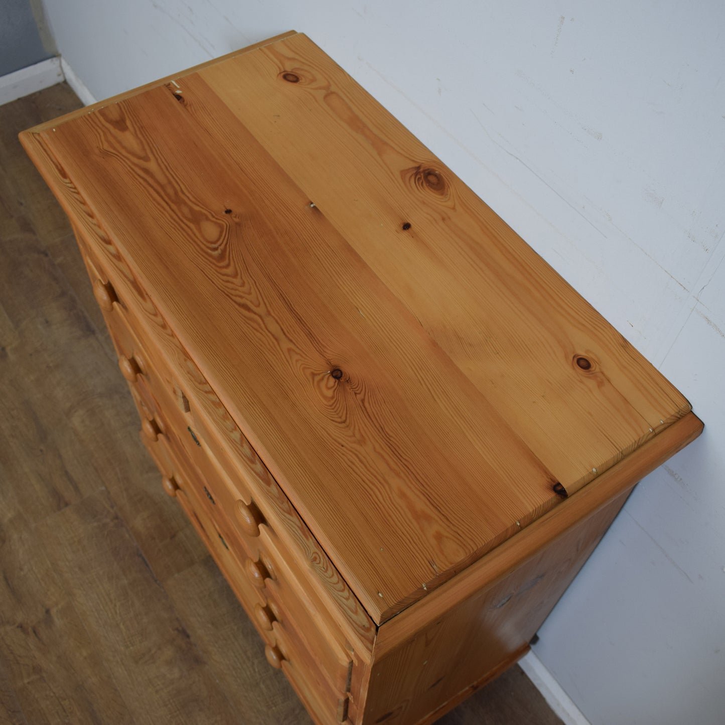 Antique Victorian Pine Chest Of Drawers