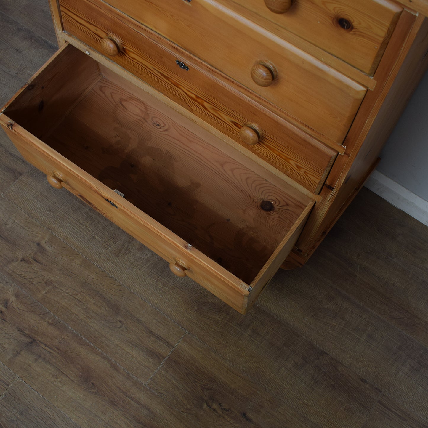 Antique Victorian Pine Chest Of Drawers