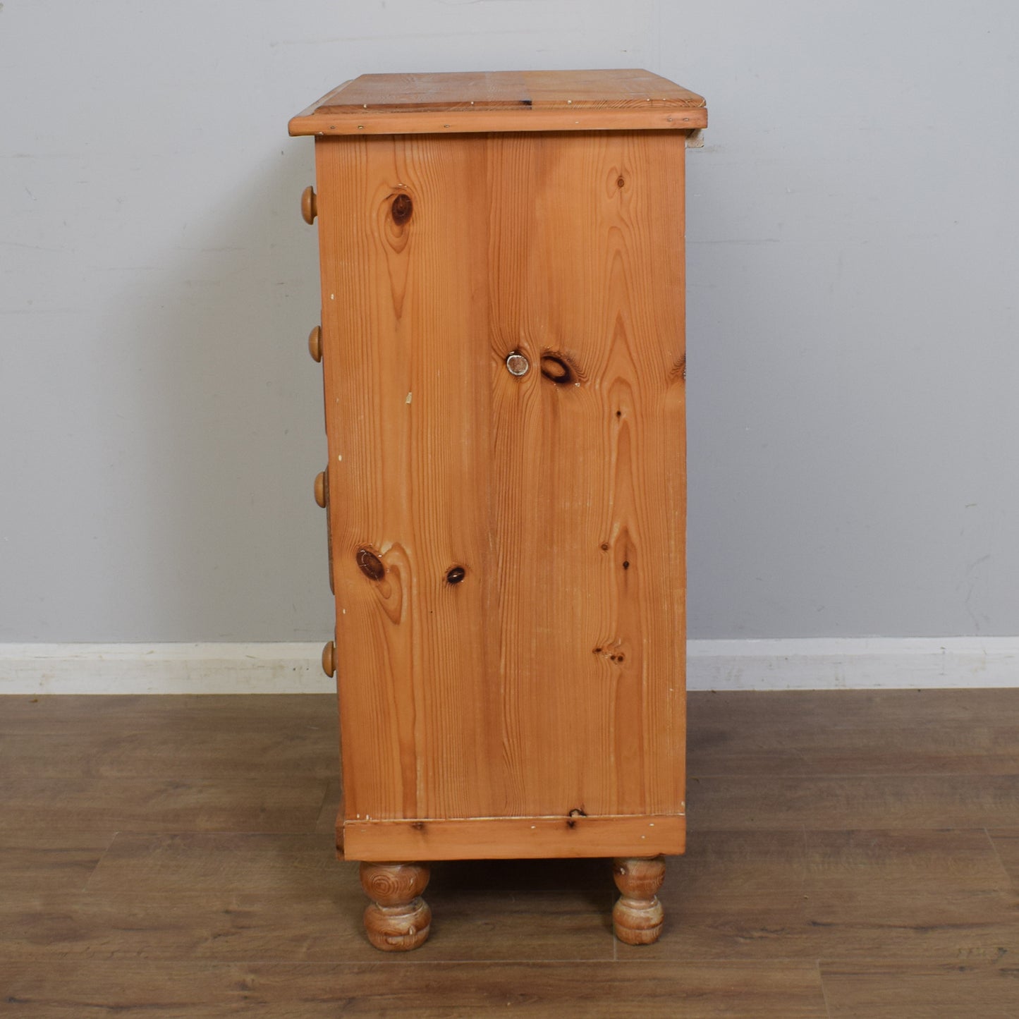 Antique Victorian Pine Chest Of Drawers