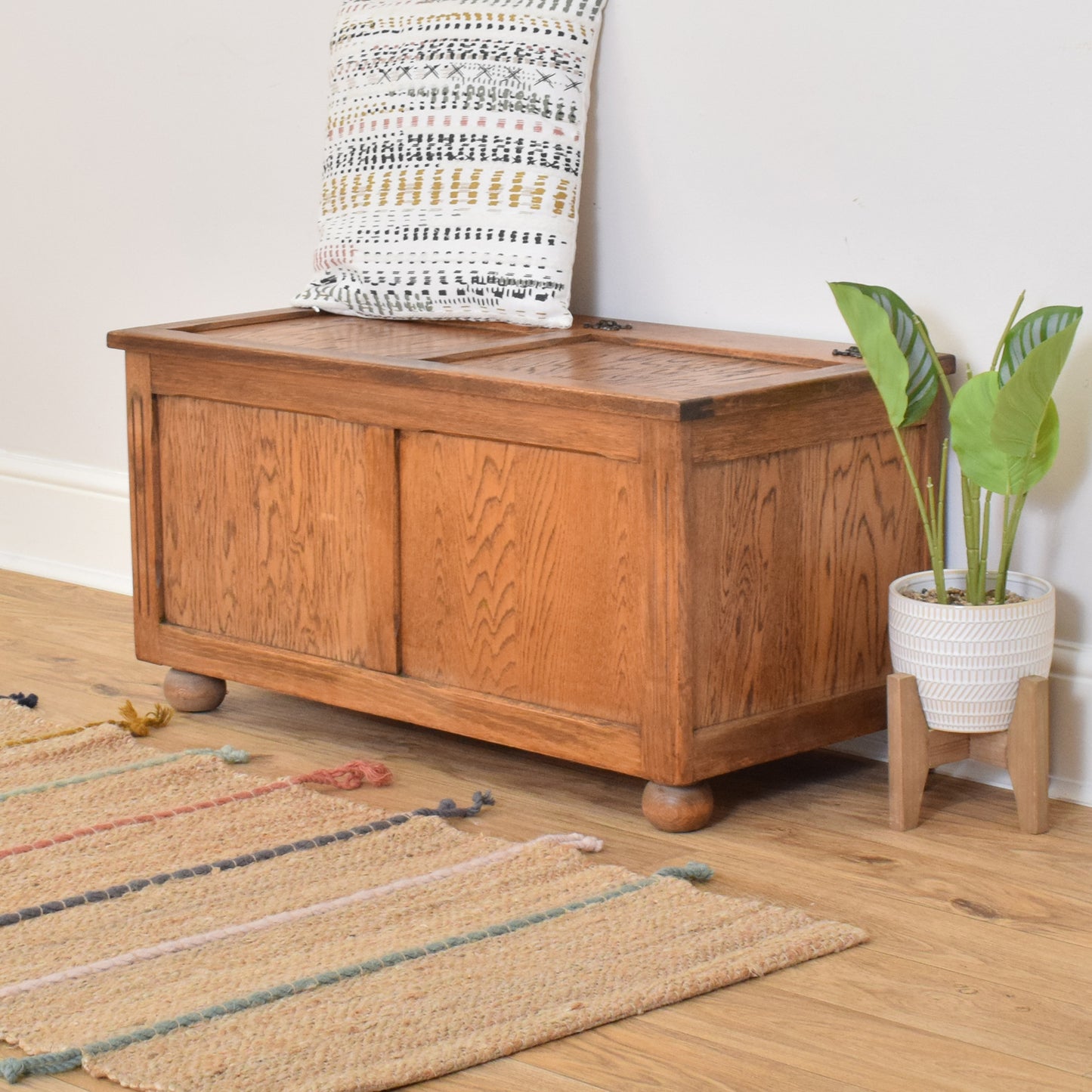 Restored Oak Blanket Box