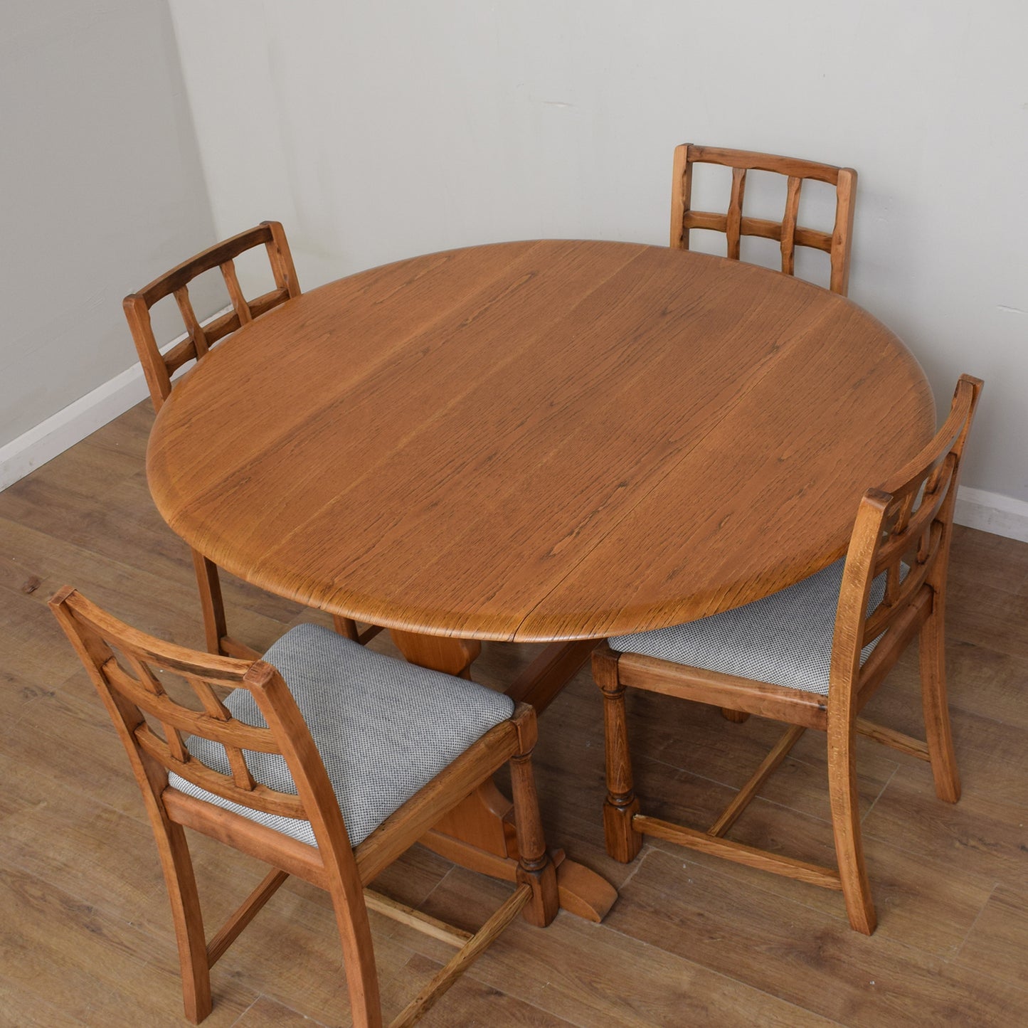 Restored Drop Leaf Table And Four Chairs