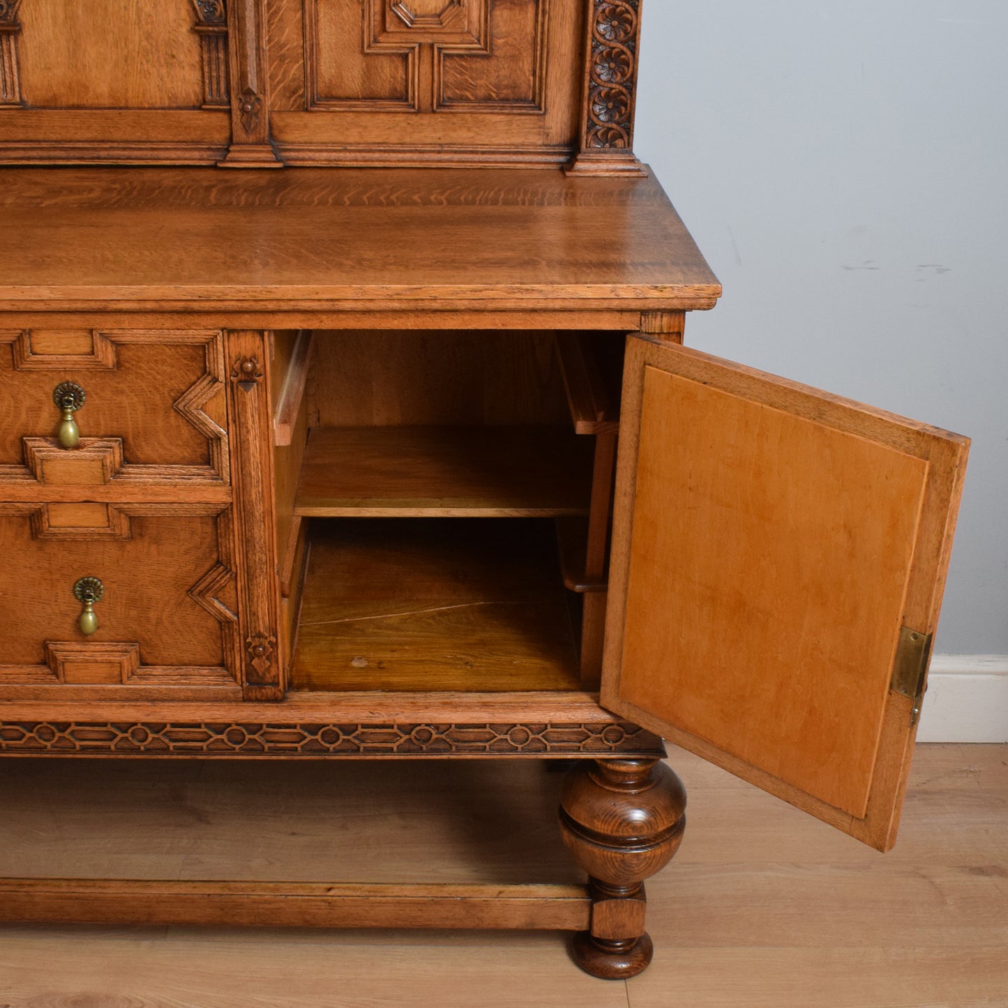 Large Carved Oak Sideboard