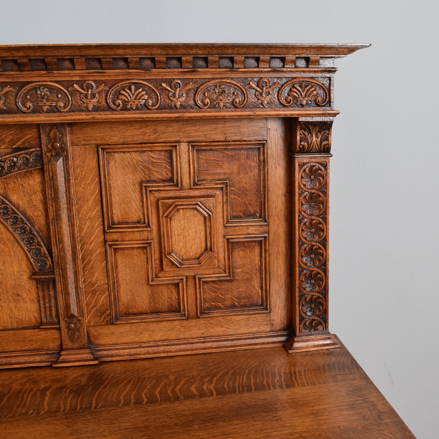 Large Carved Oak Sideboard