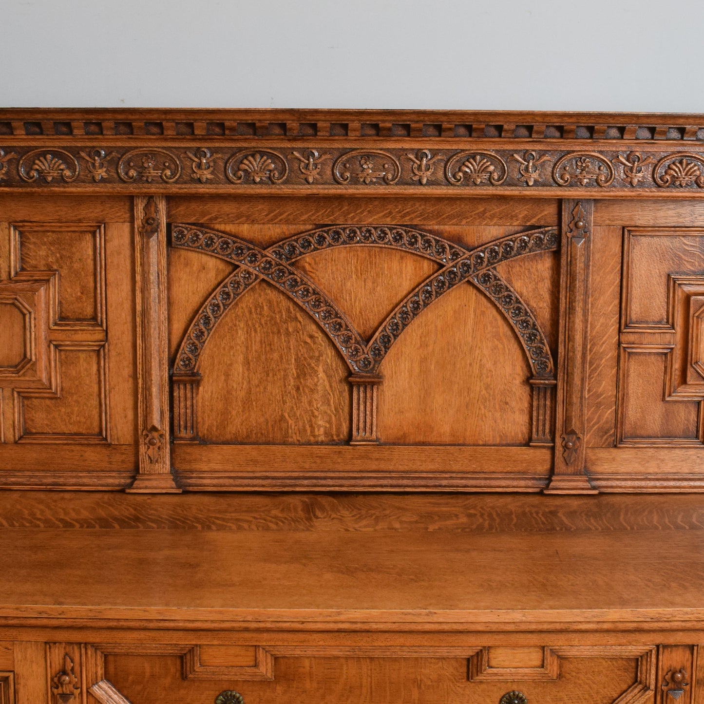 Large Carved Oak Sideboard