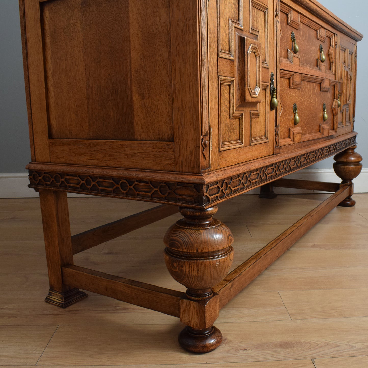 Large Carved Oak Sideboard