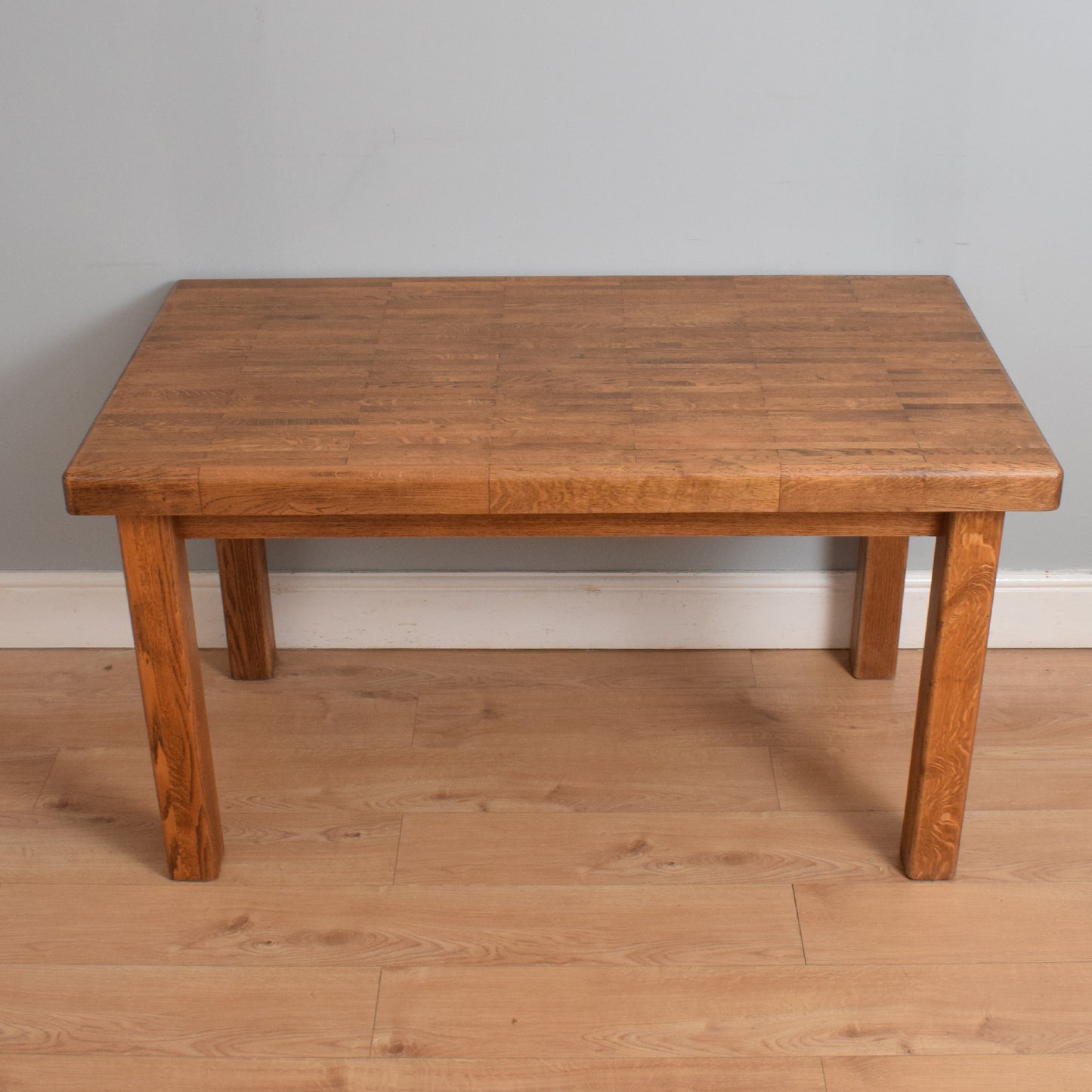 Restored Oak Table and Four Chairs