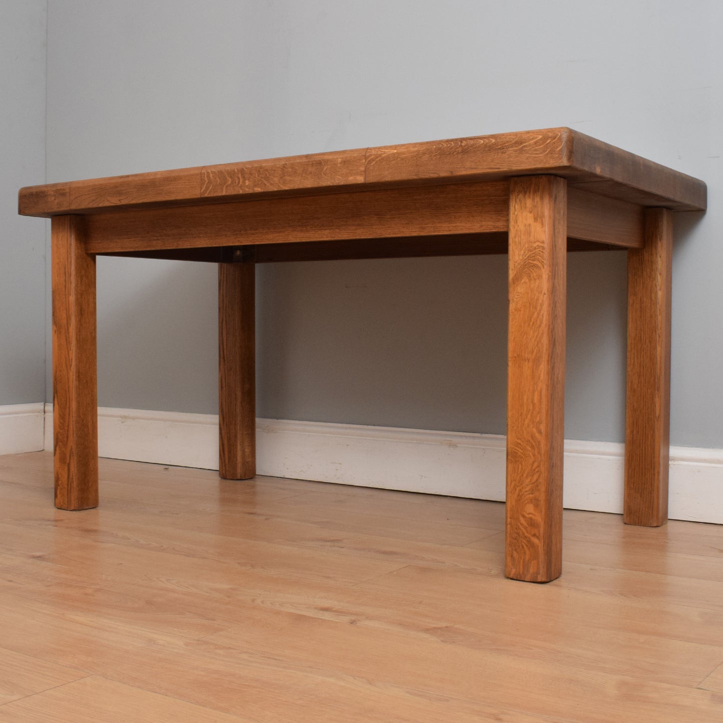 Restored Oak Table and Four Chairs