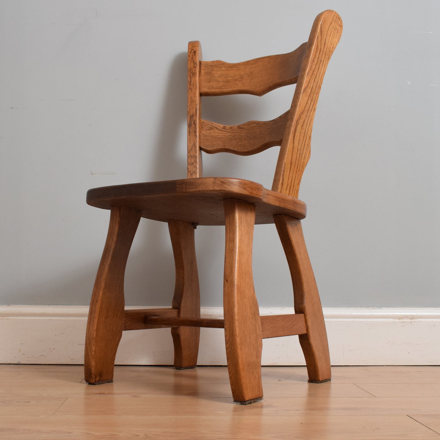 Restored Oak Table and Four Chairs