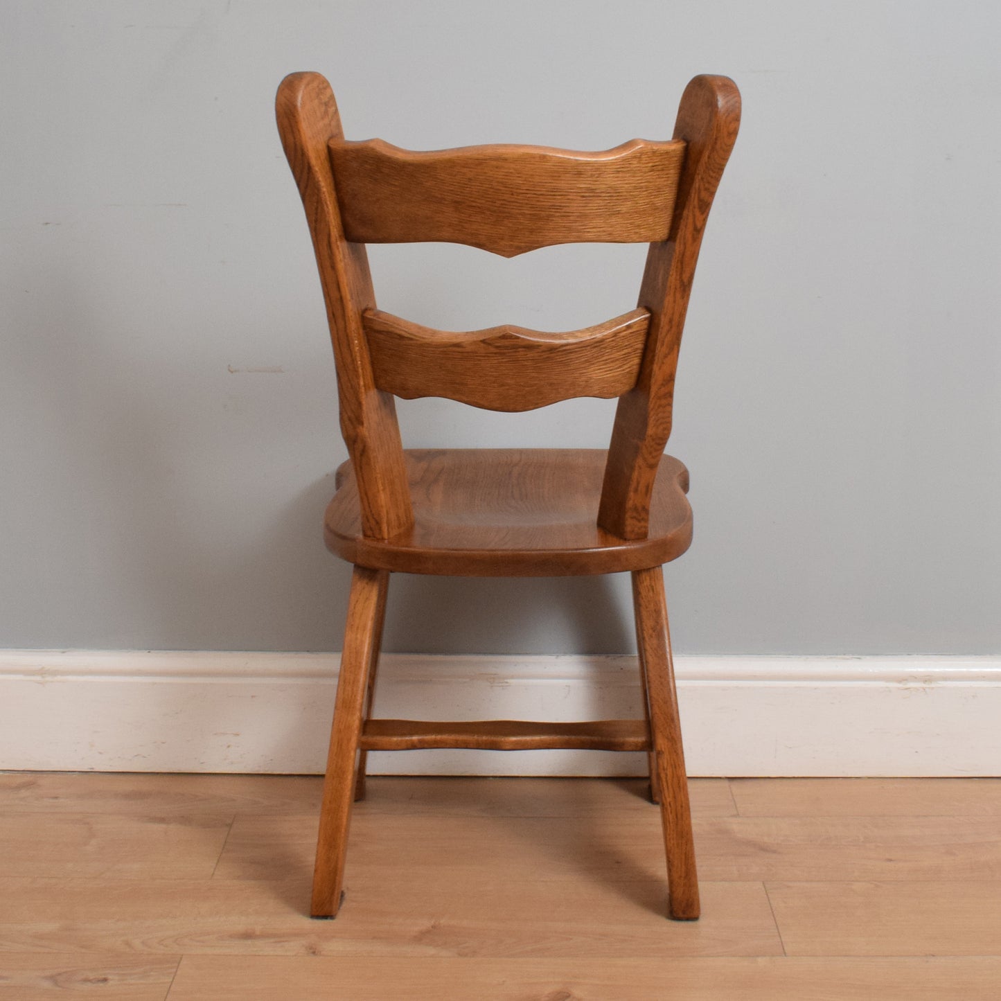 Restored Oak Table and Four Chairs