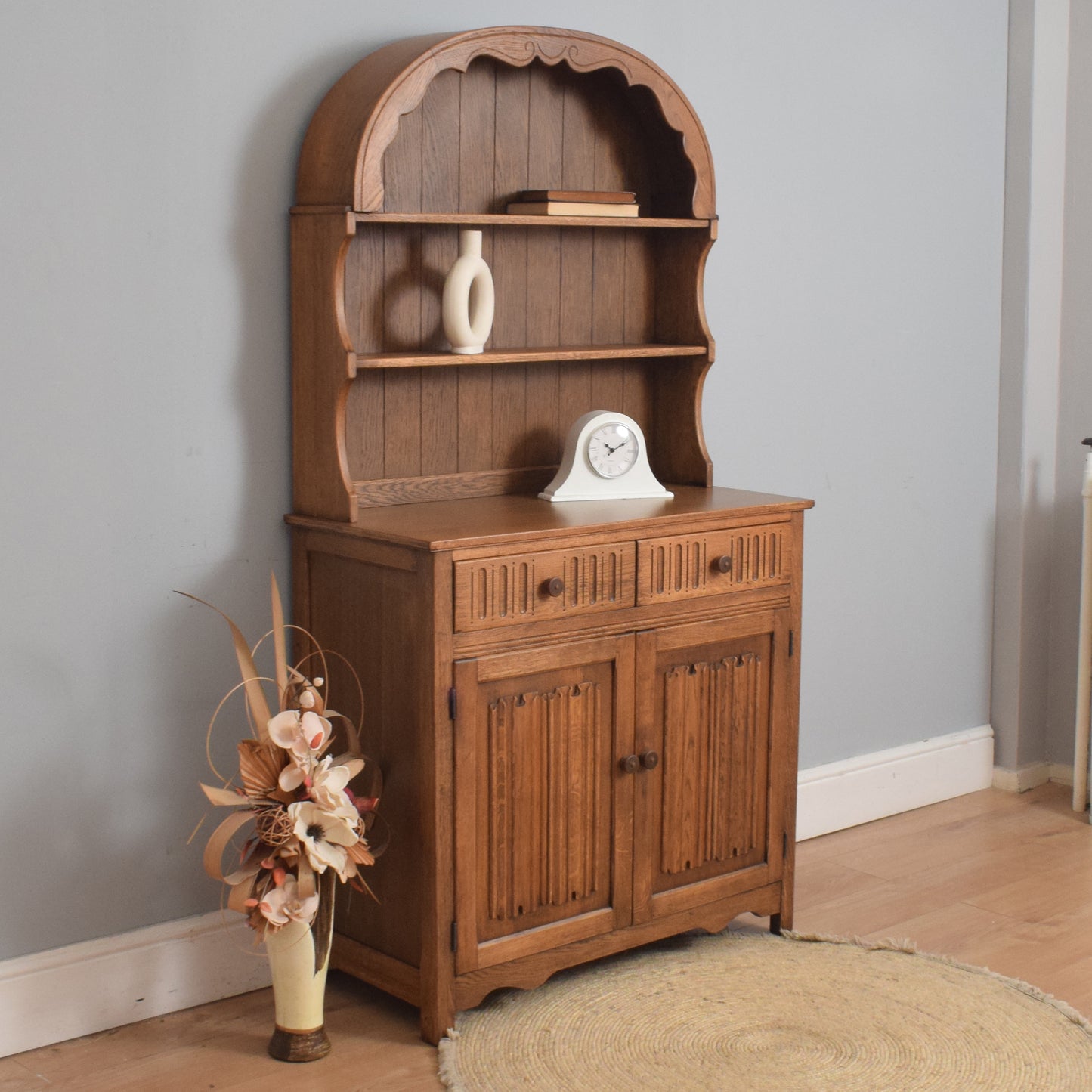 Restored Oak Linenfold Dresser