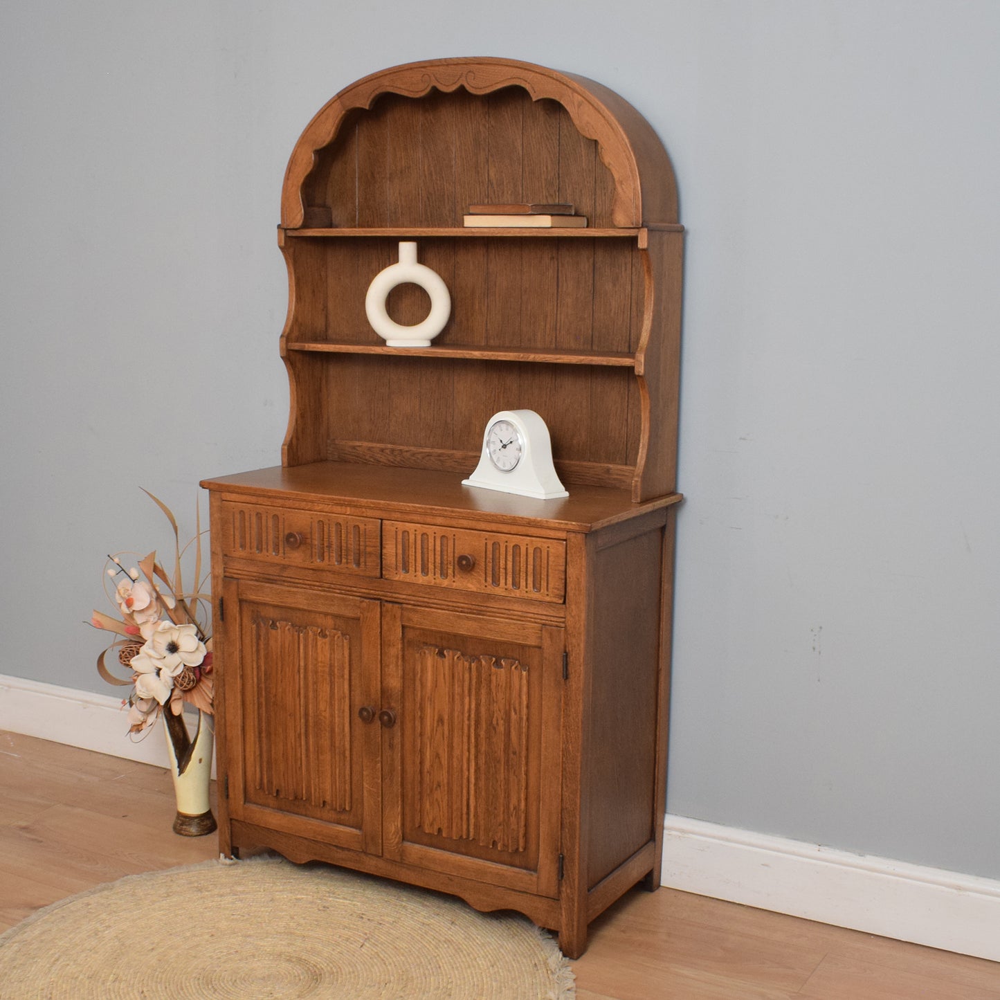 Restored Oak Linenfold Dresser