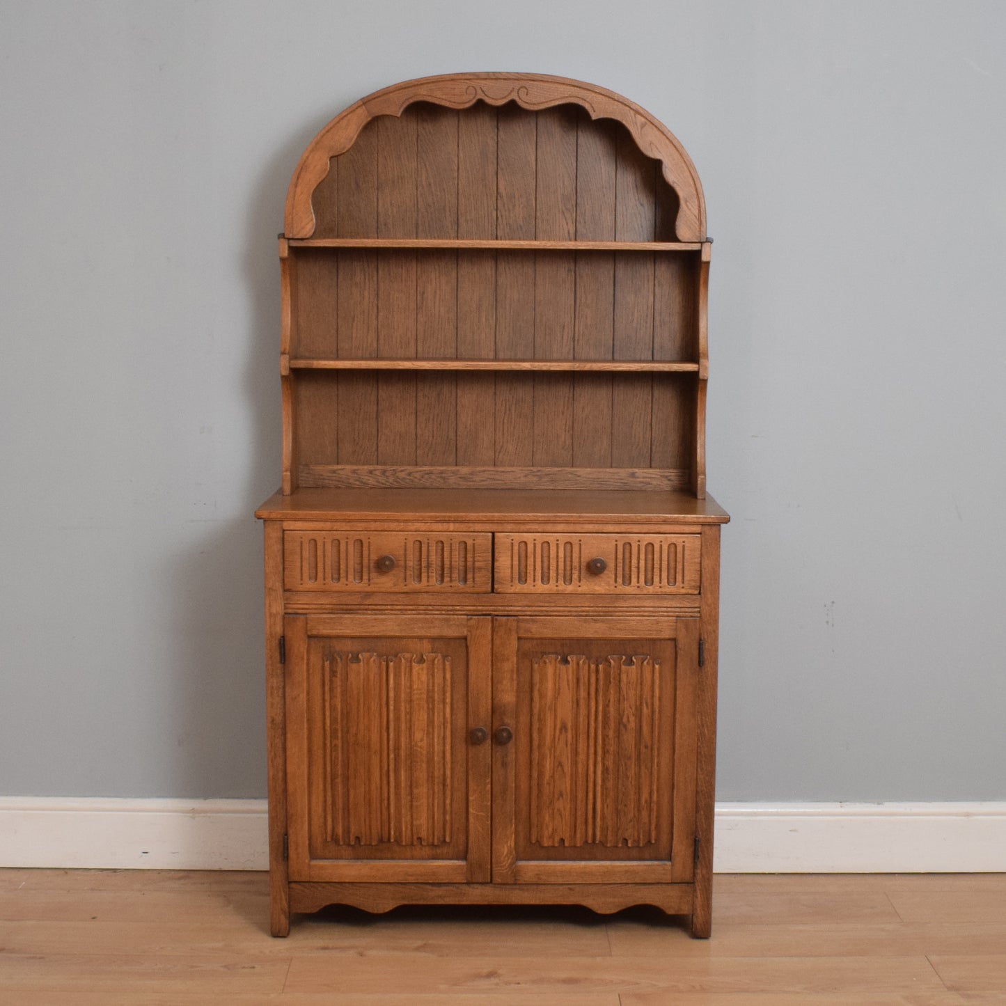 Restored Oak Linenfold Dresser