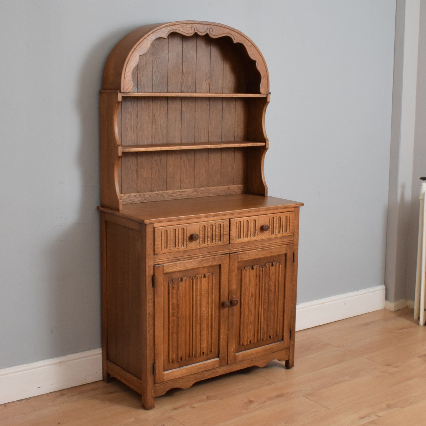 Restored Oak Linenfold Dresser