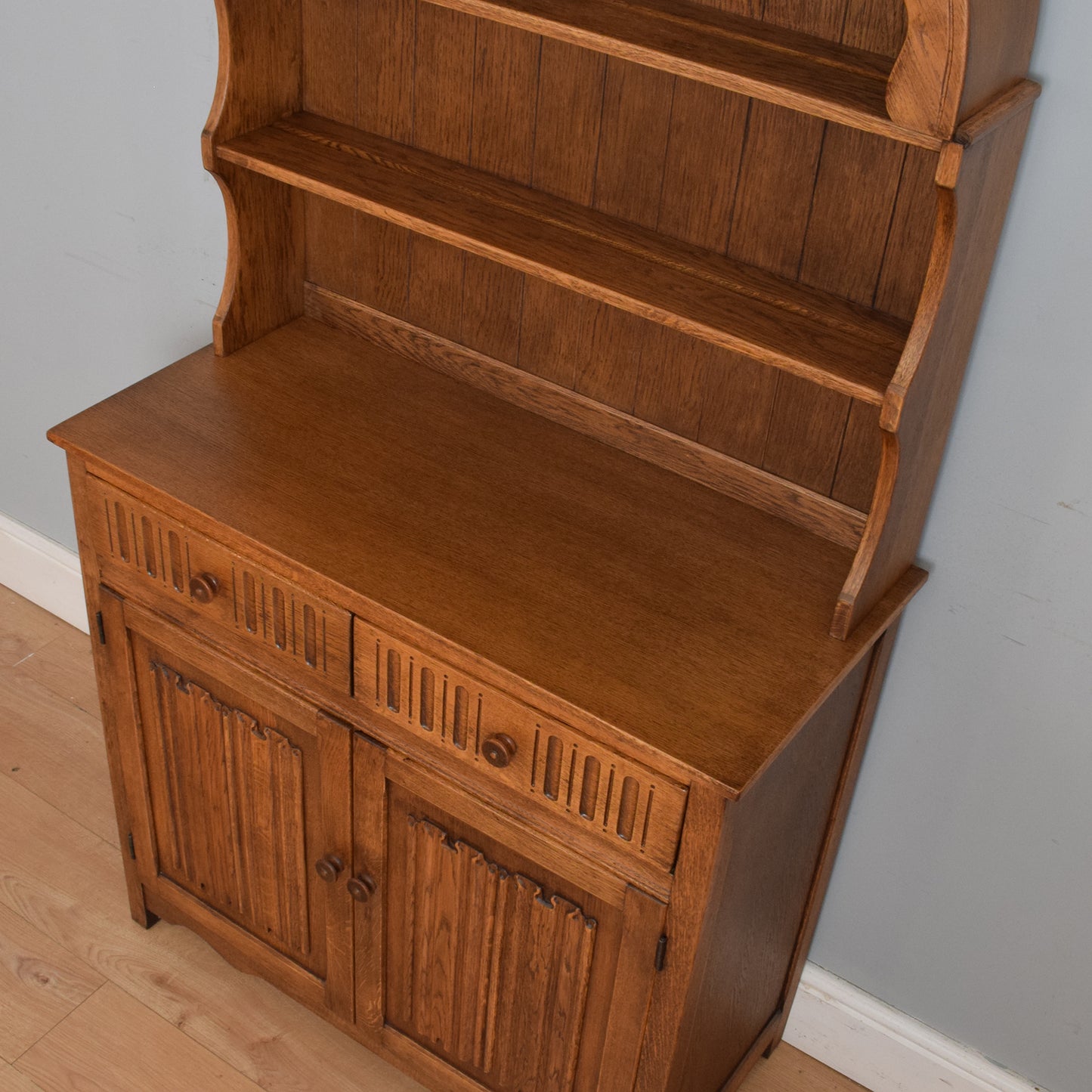 Restored Oak Linenfold Dresser