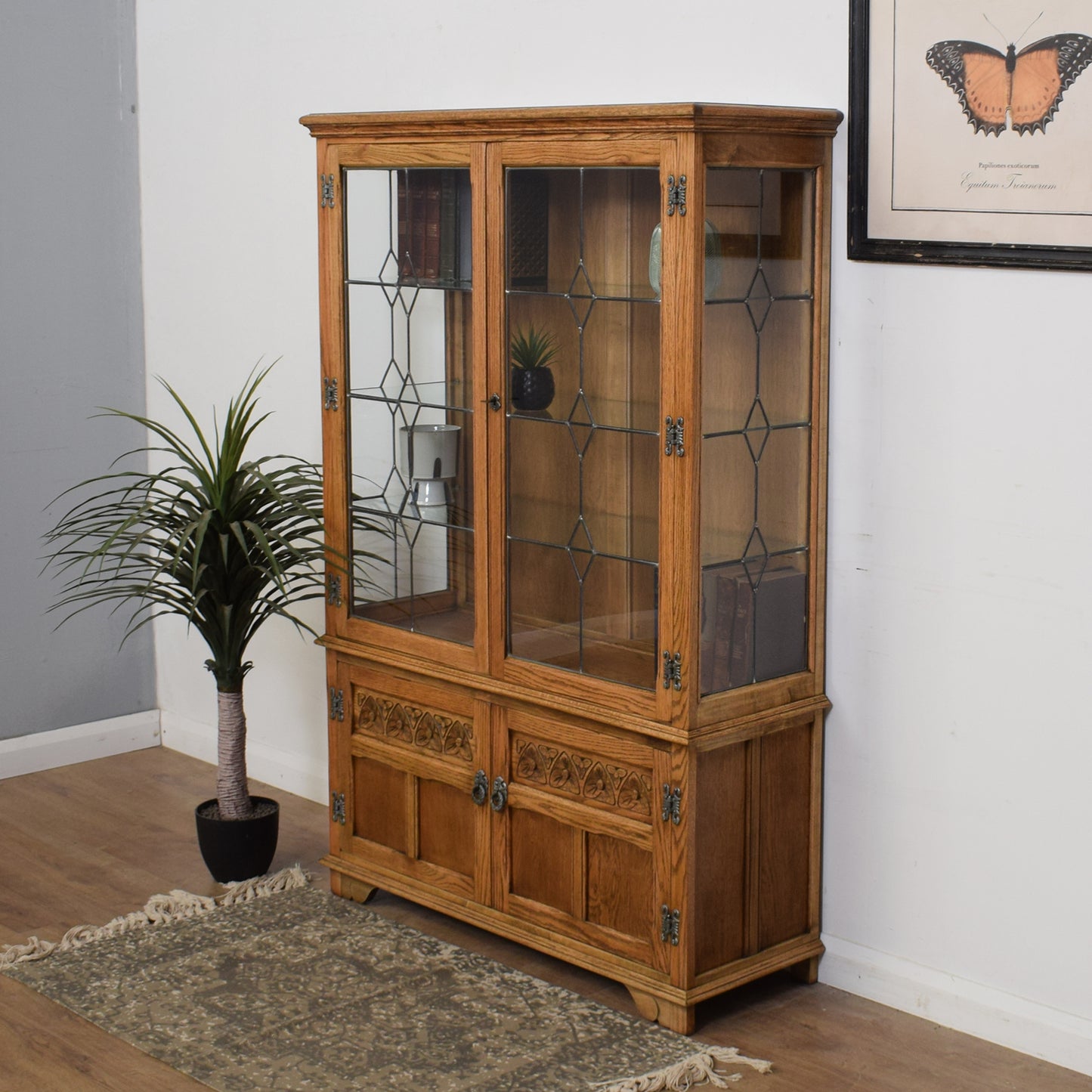 Restored Old Charm Glazed Cabinet