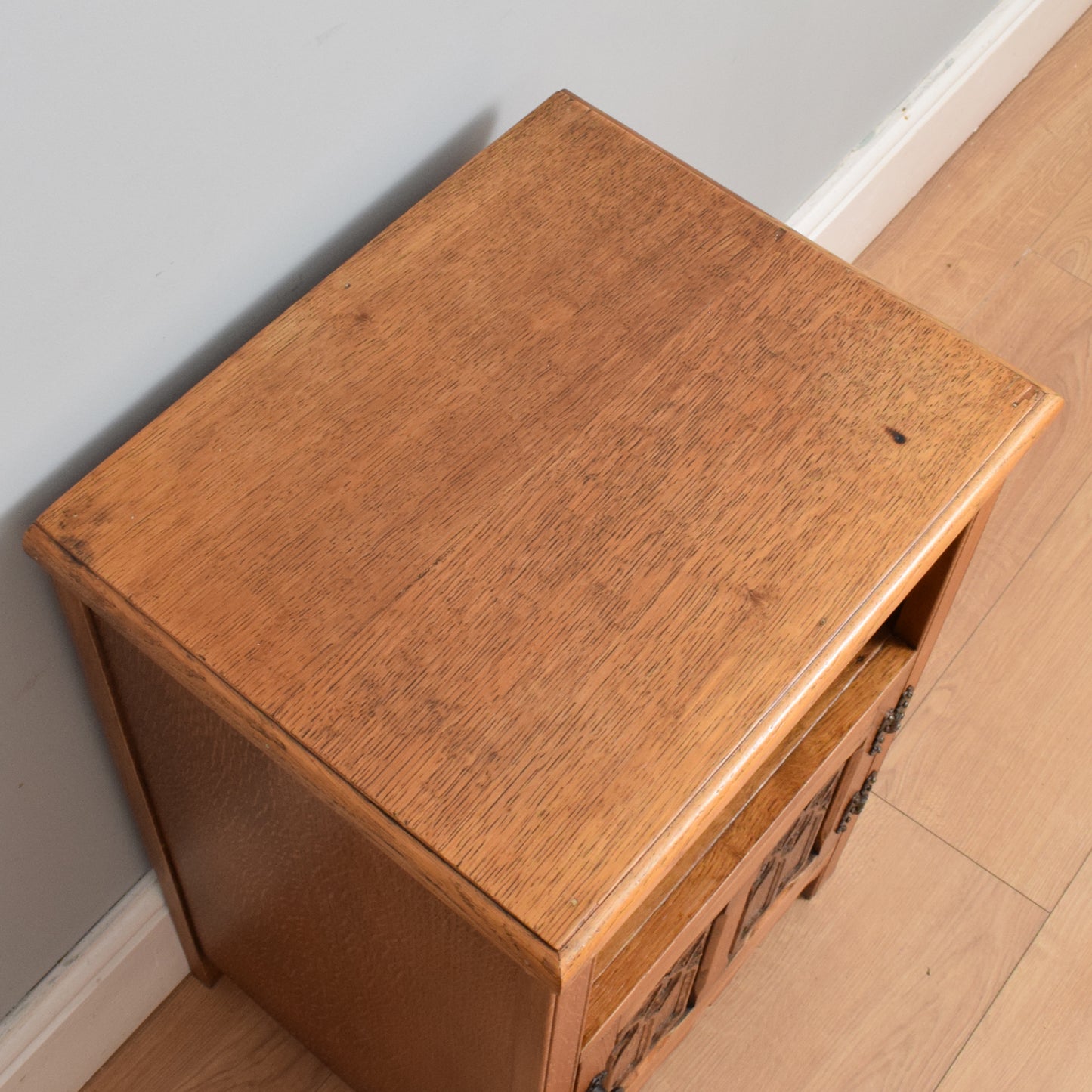 Carved Oak Bedside